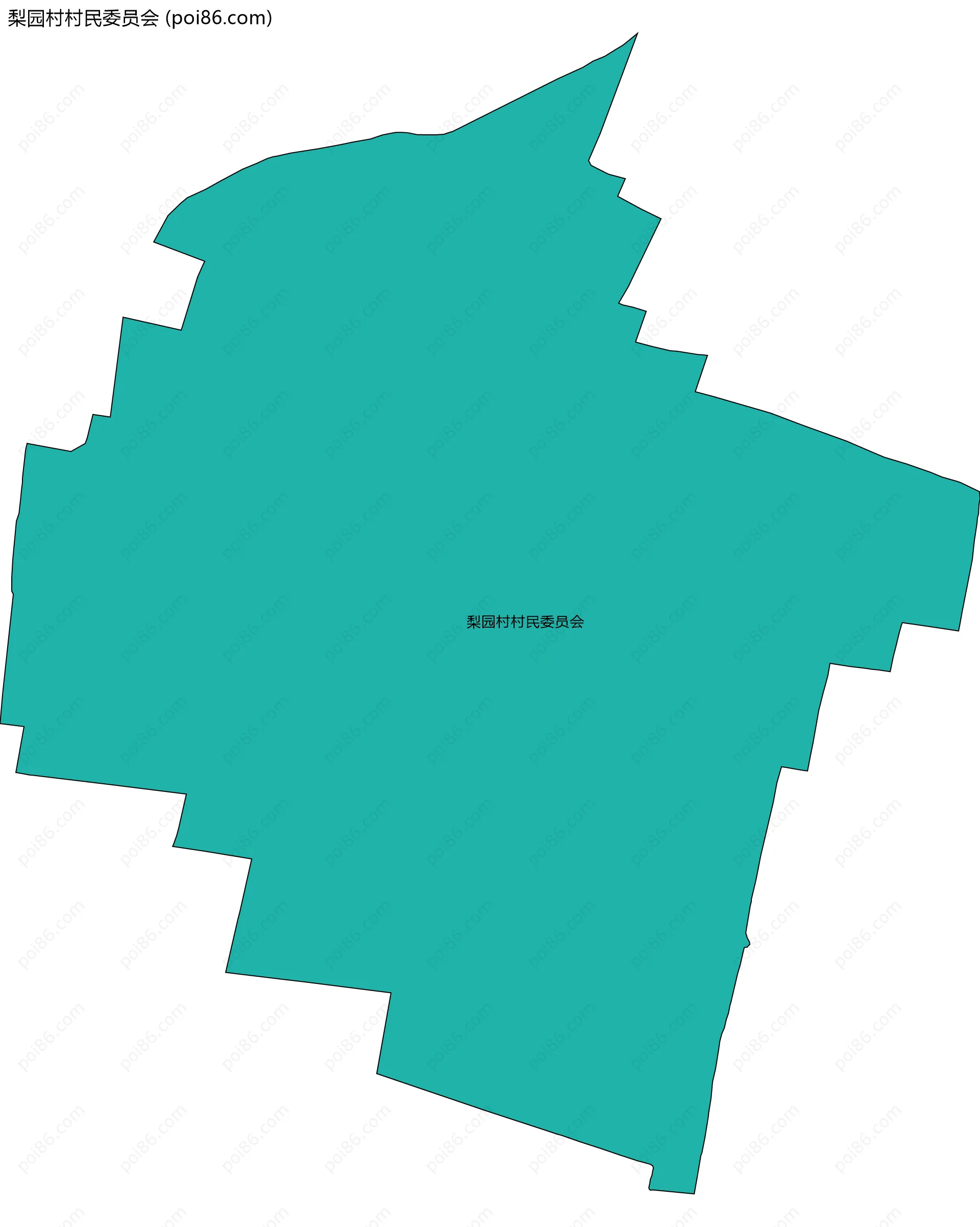 梨园村村民委员会边界地图