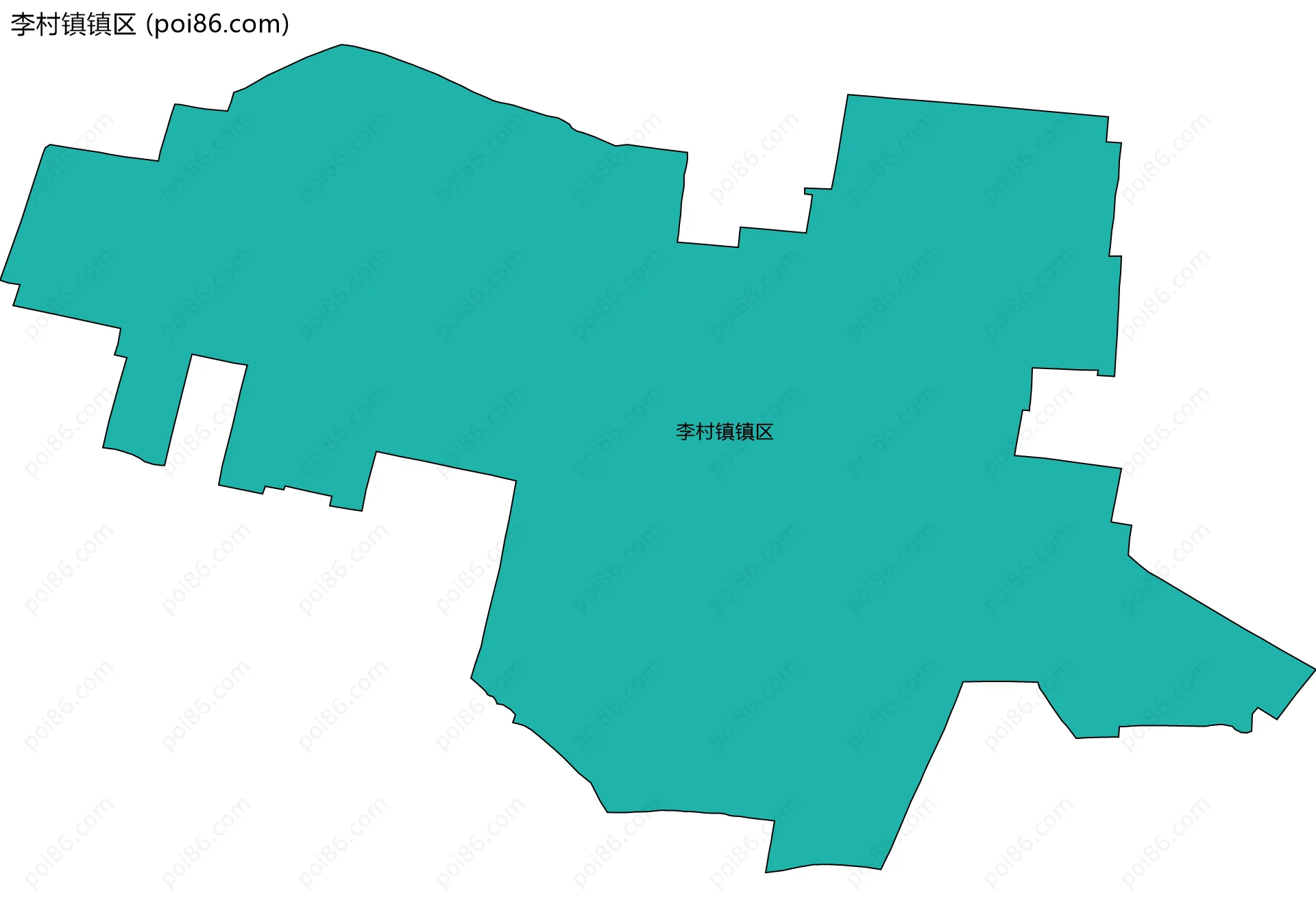 李村镇镇区边界地图