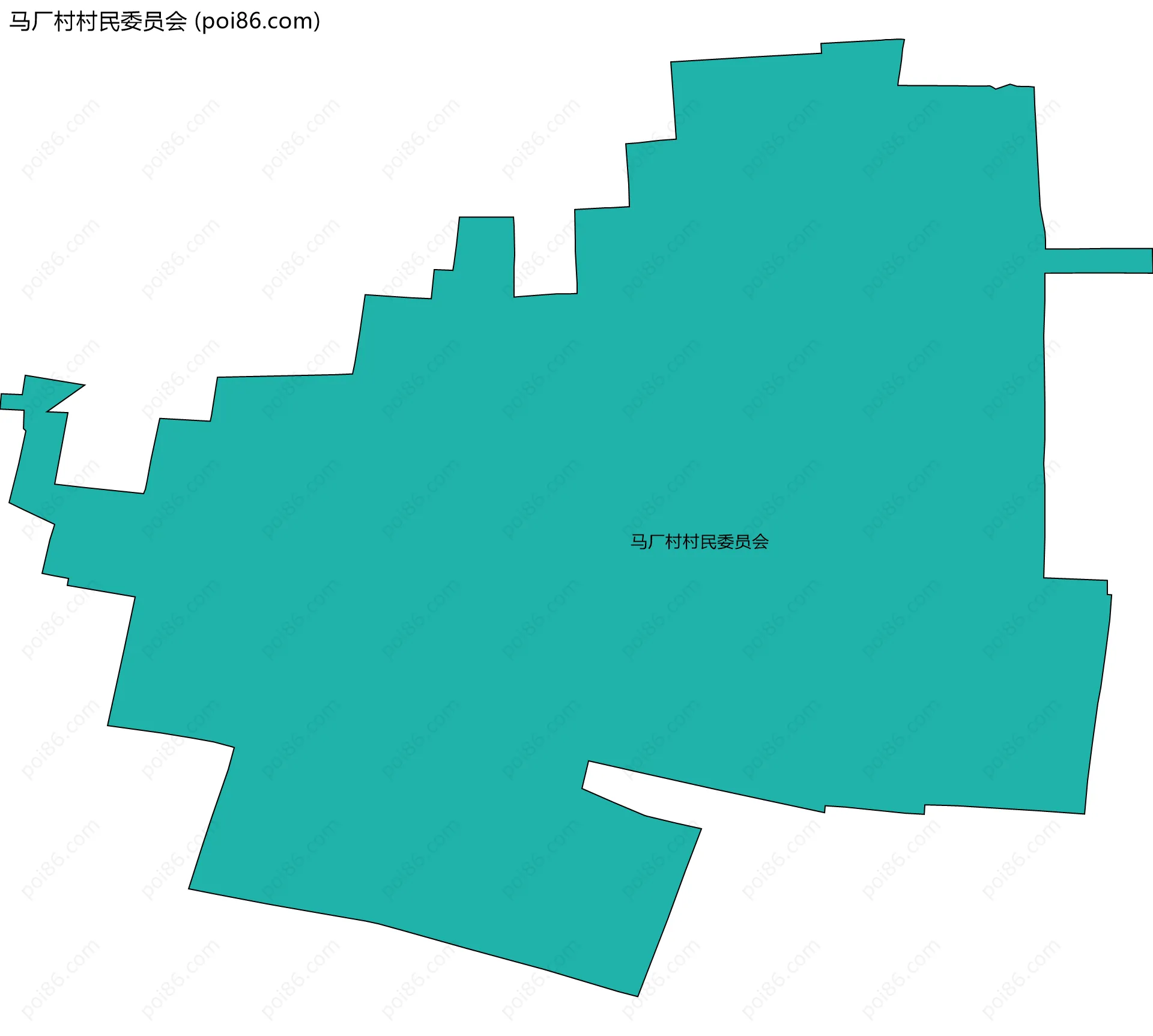 马厂村村民委员会边界地图