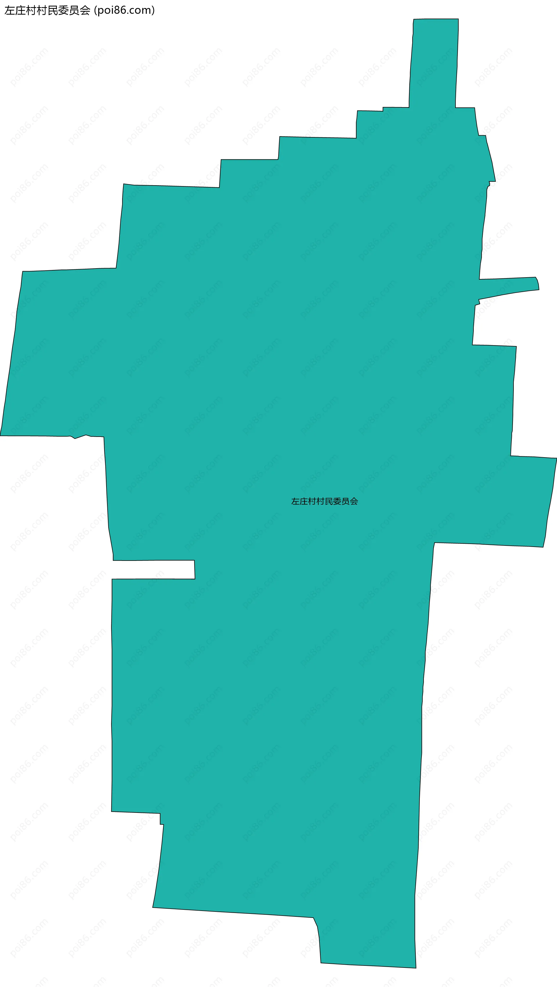 左庄村村民委员会边界地图