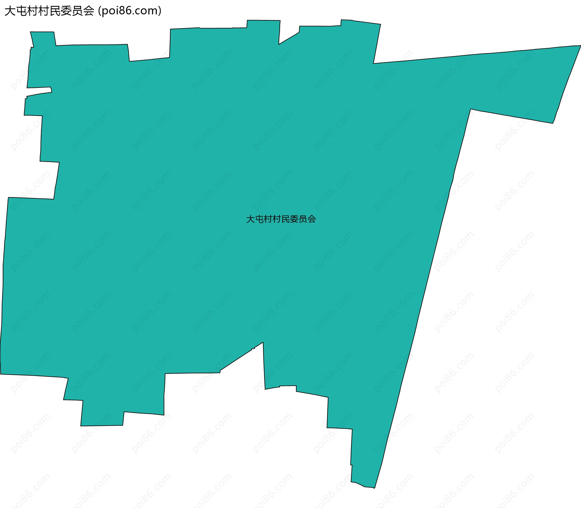 大屯村村民委员会边界地图