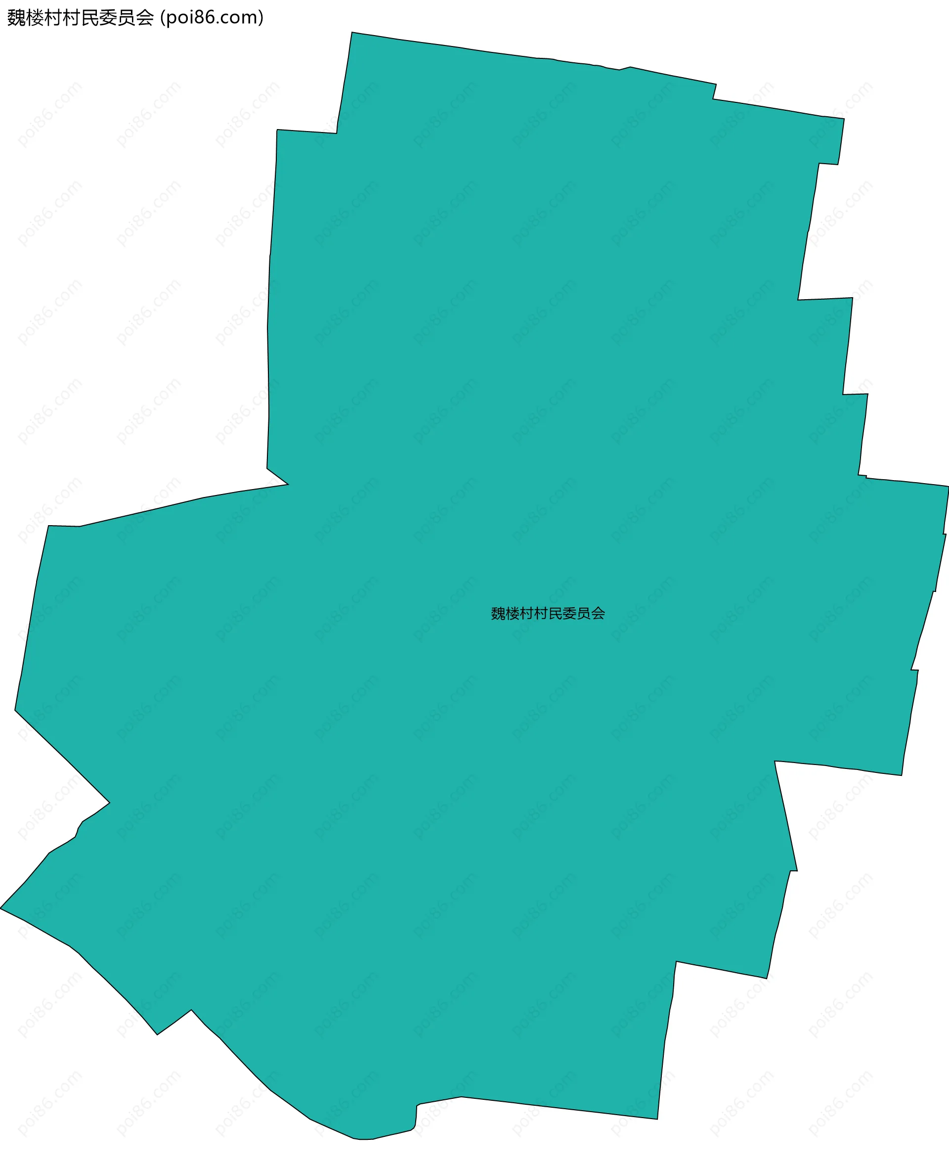 魏楼村村民委员会边界地图