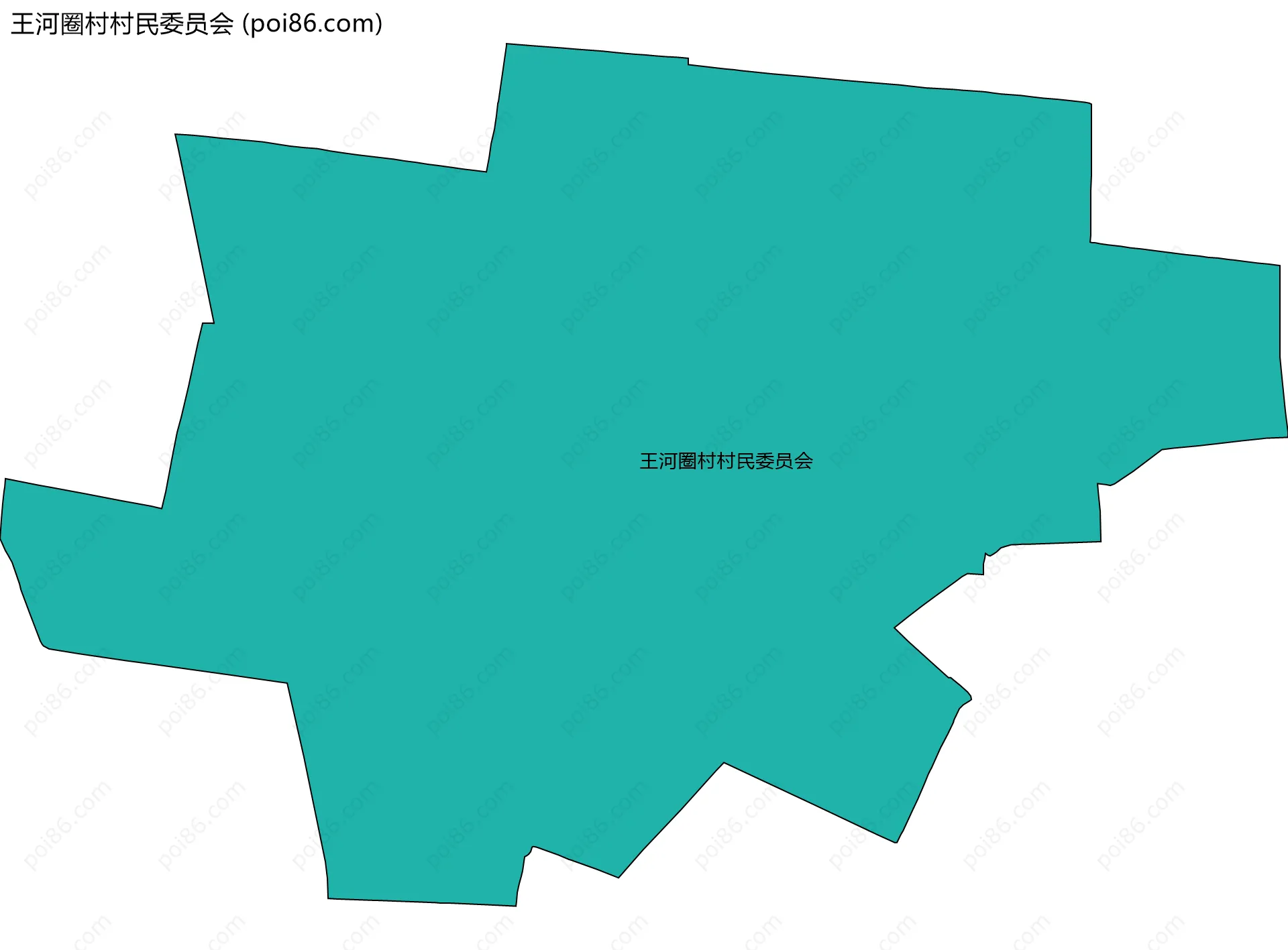 王河圈村村民委员会边界地图