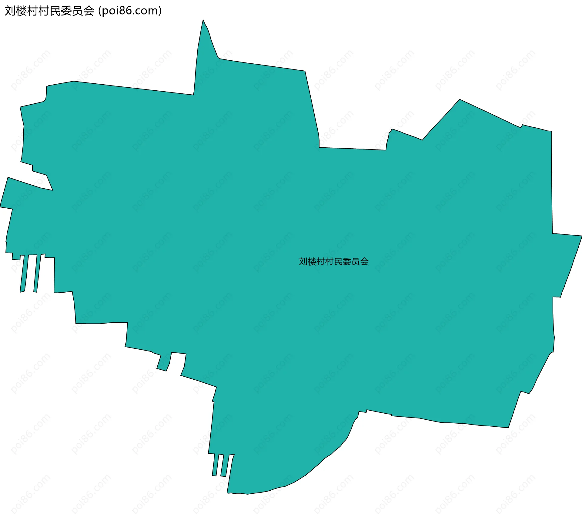 刘楼村村民委员会边界地图