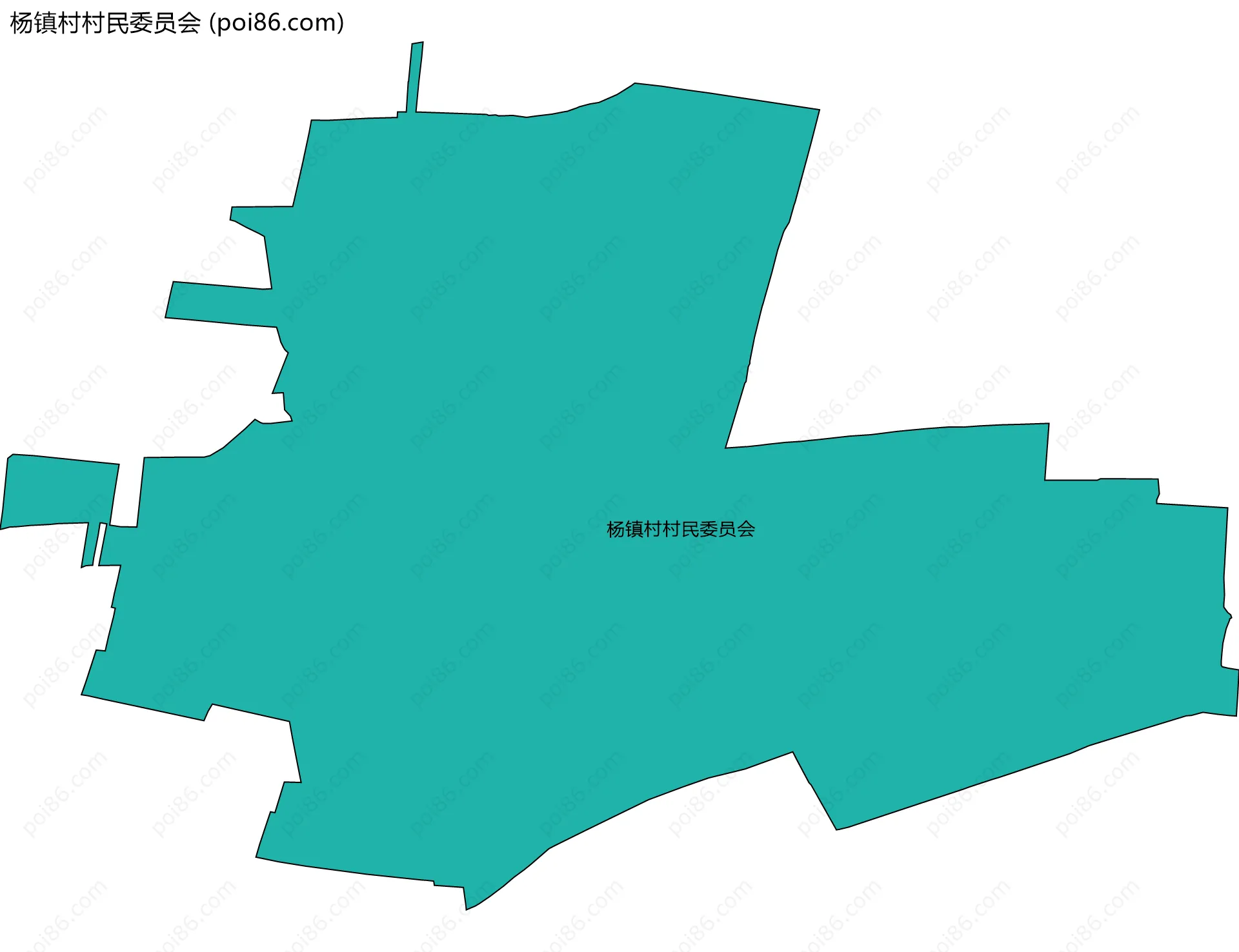 杨镇村村民委员会边界地图