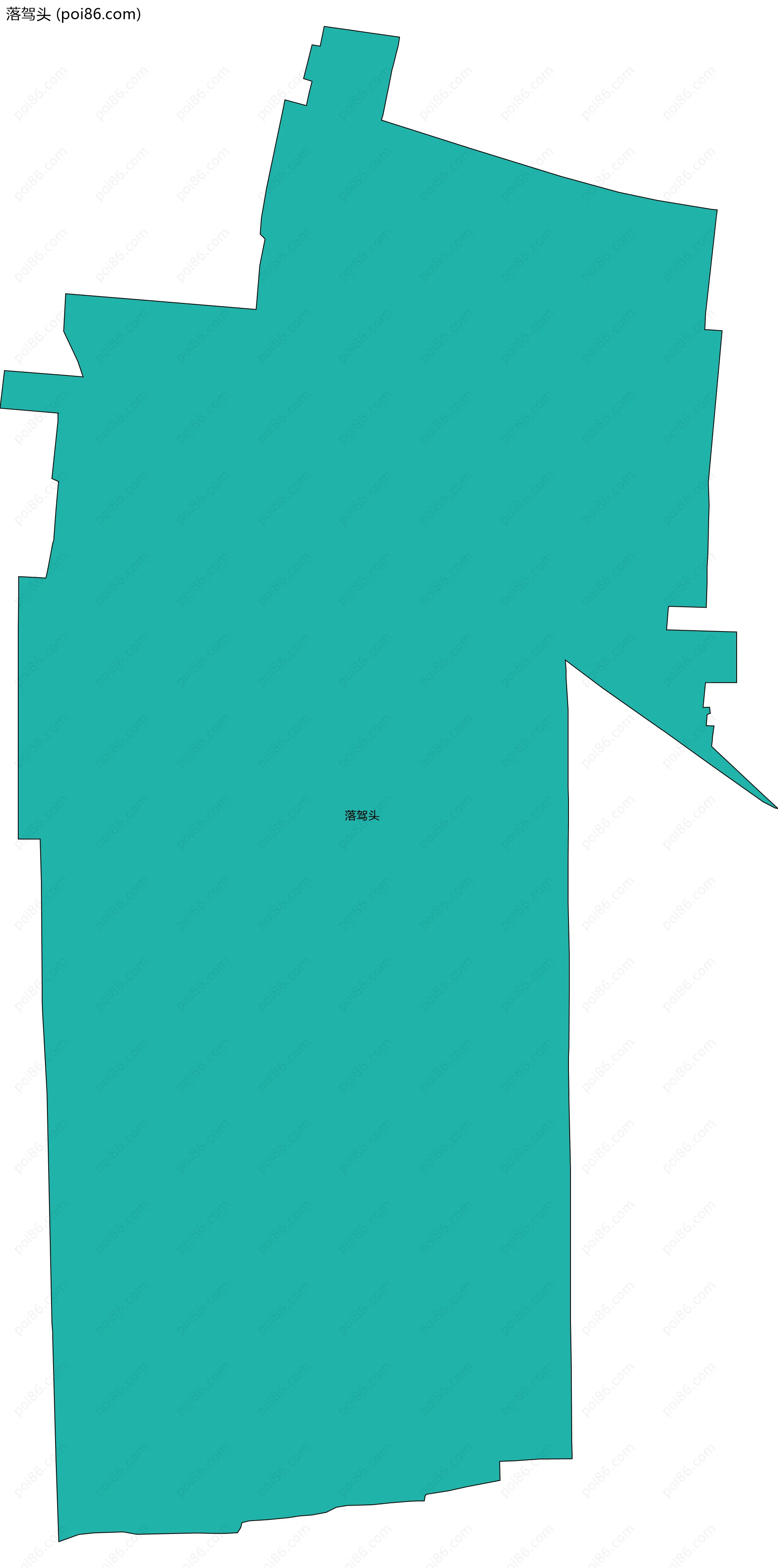 落驾头边界地图