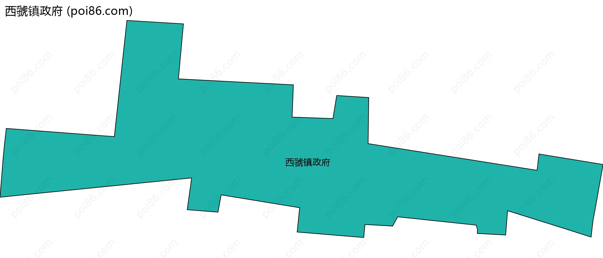 西虢镇政府边界地图