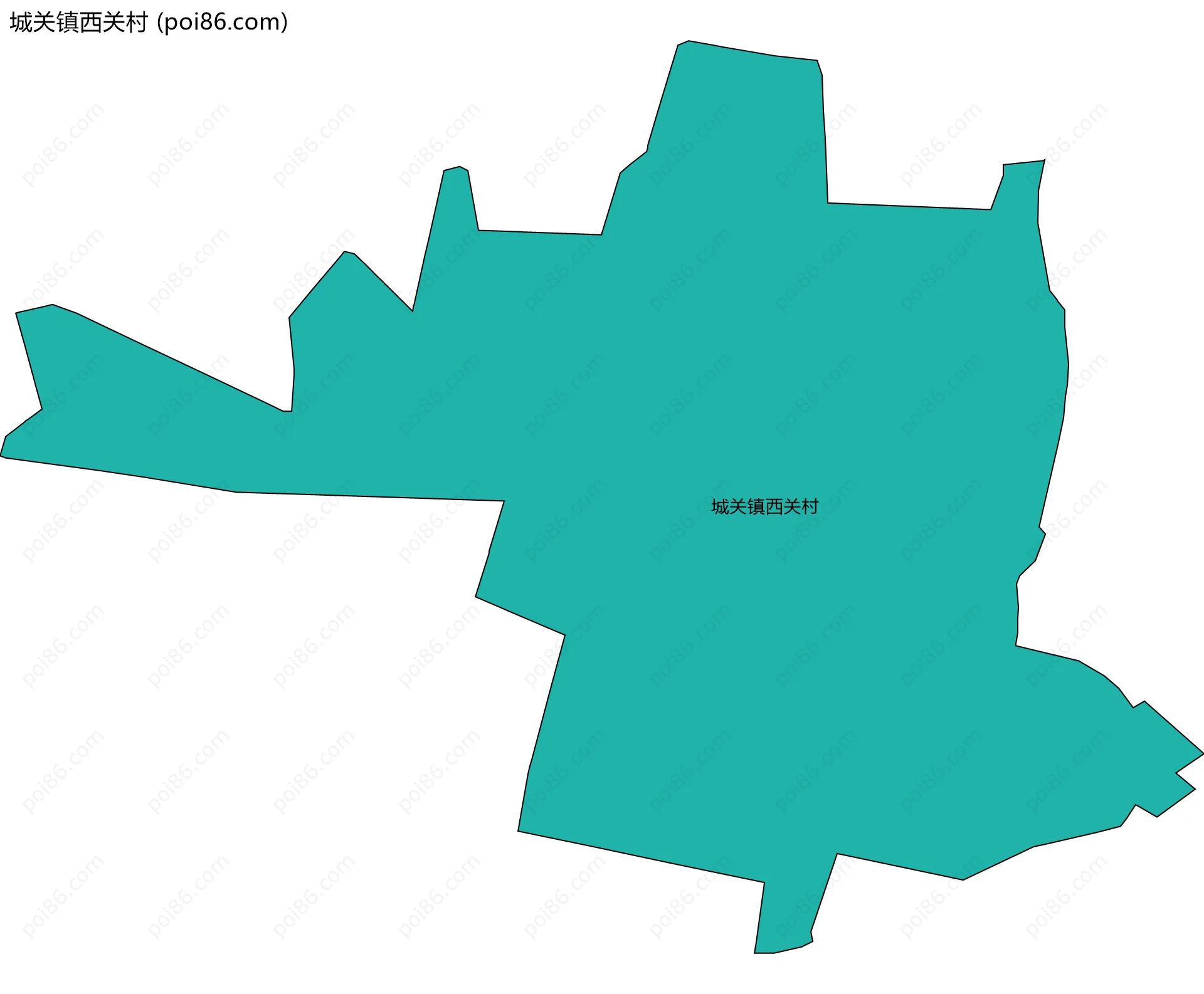 城关镇西关村边界地图