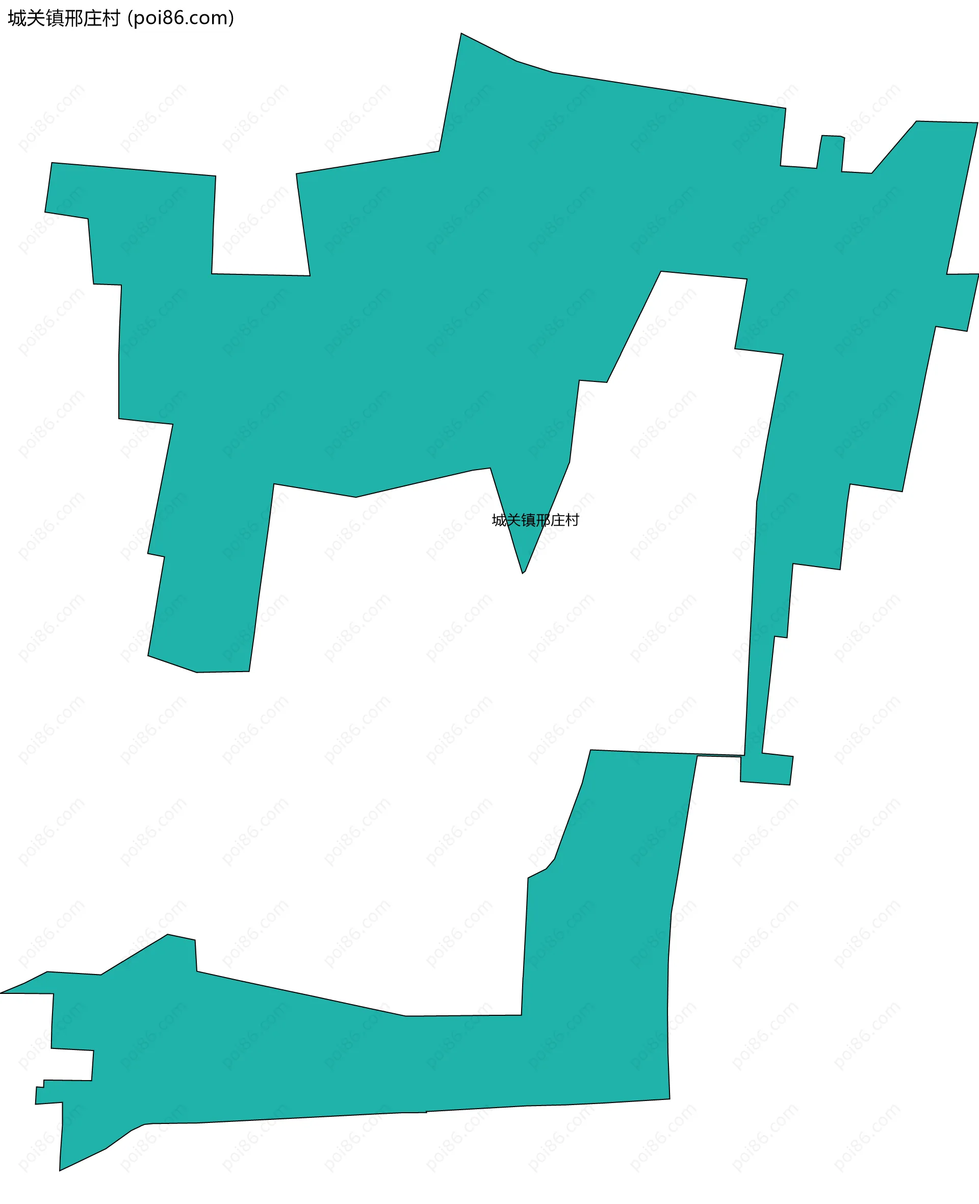 城关镇邢庄村边界地图