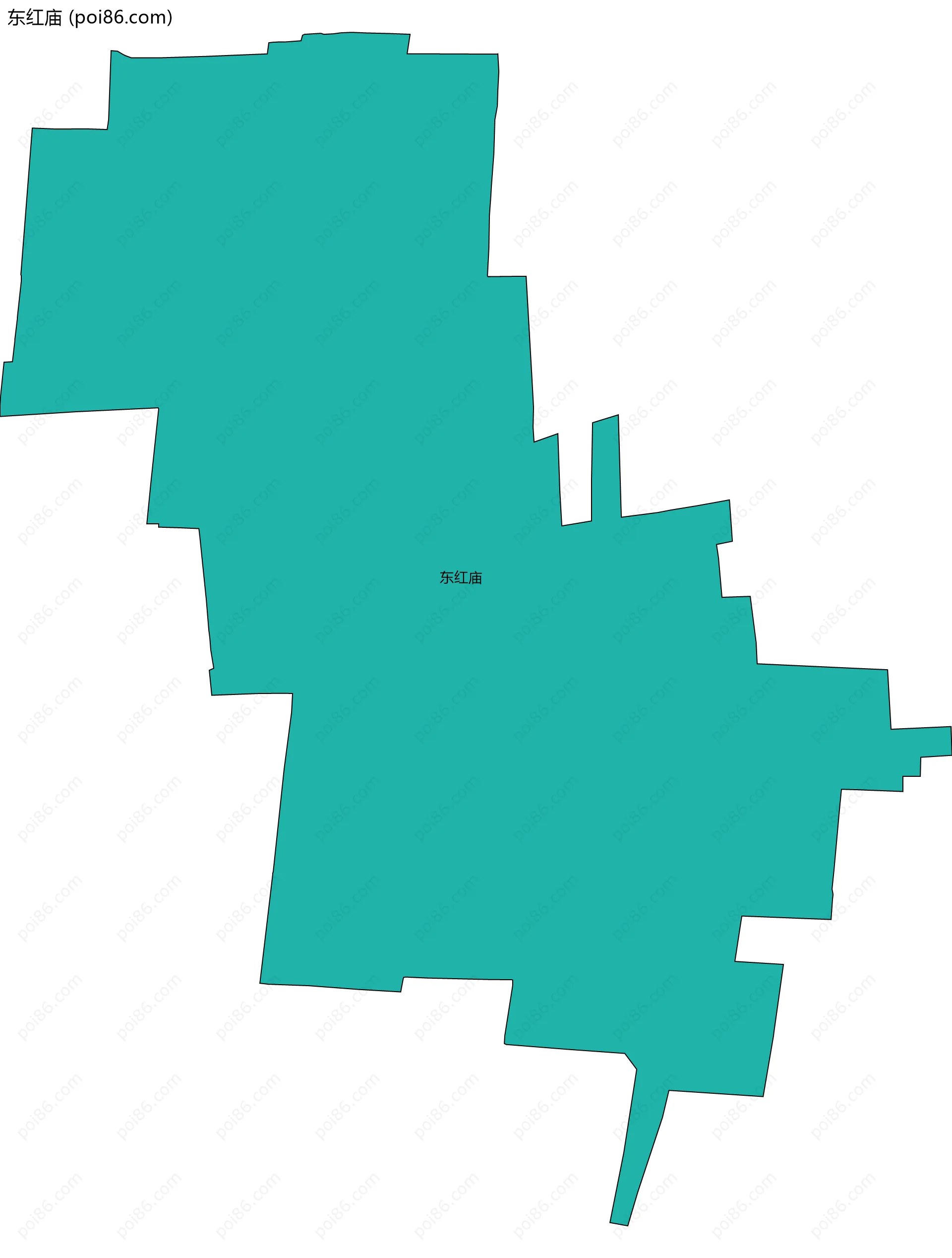 东红庙边界地图