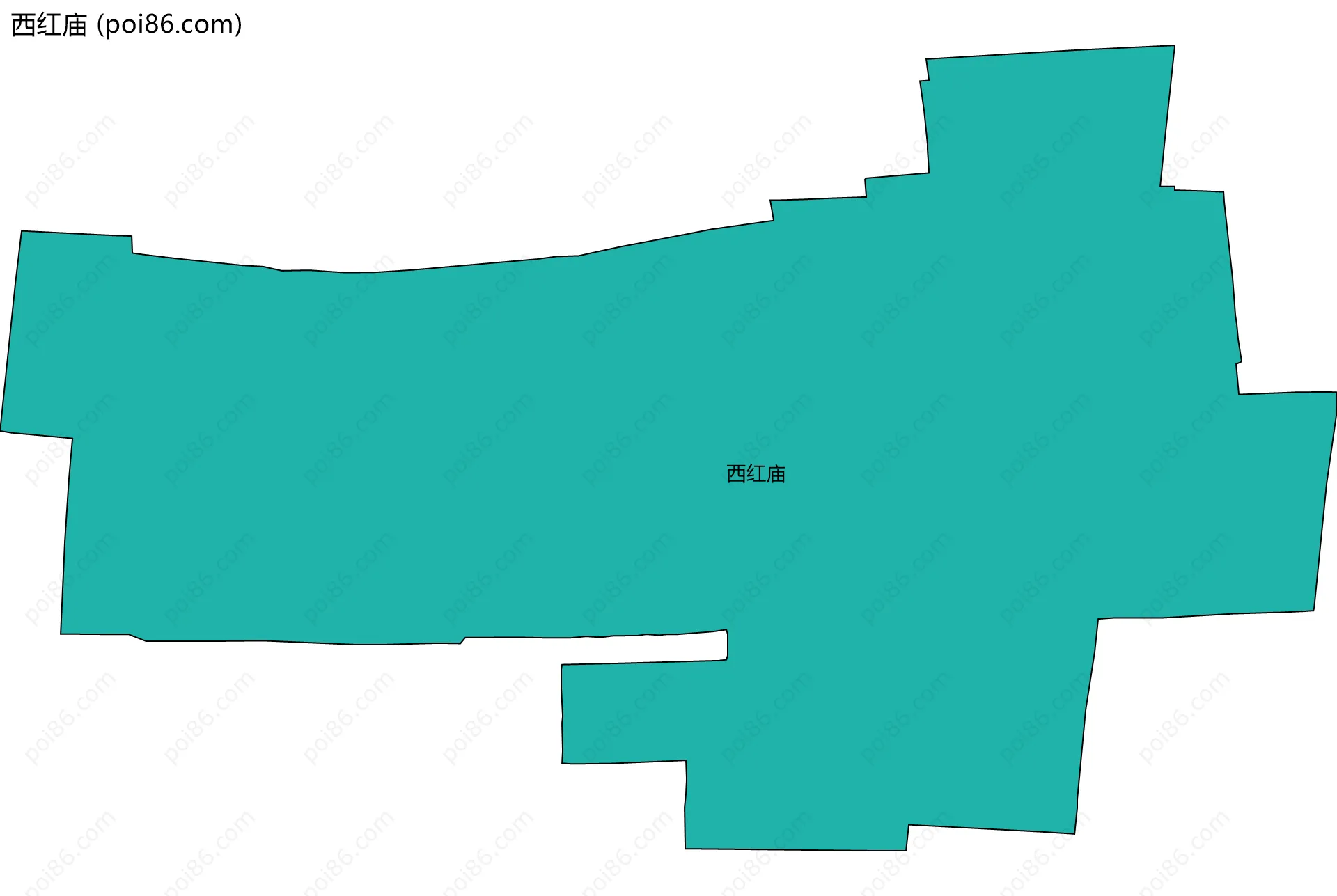 西红庙边界地图