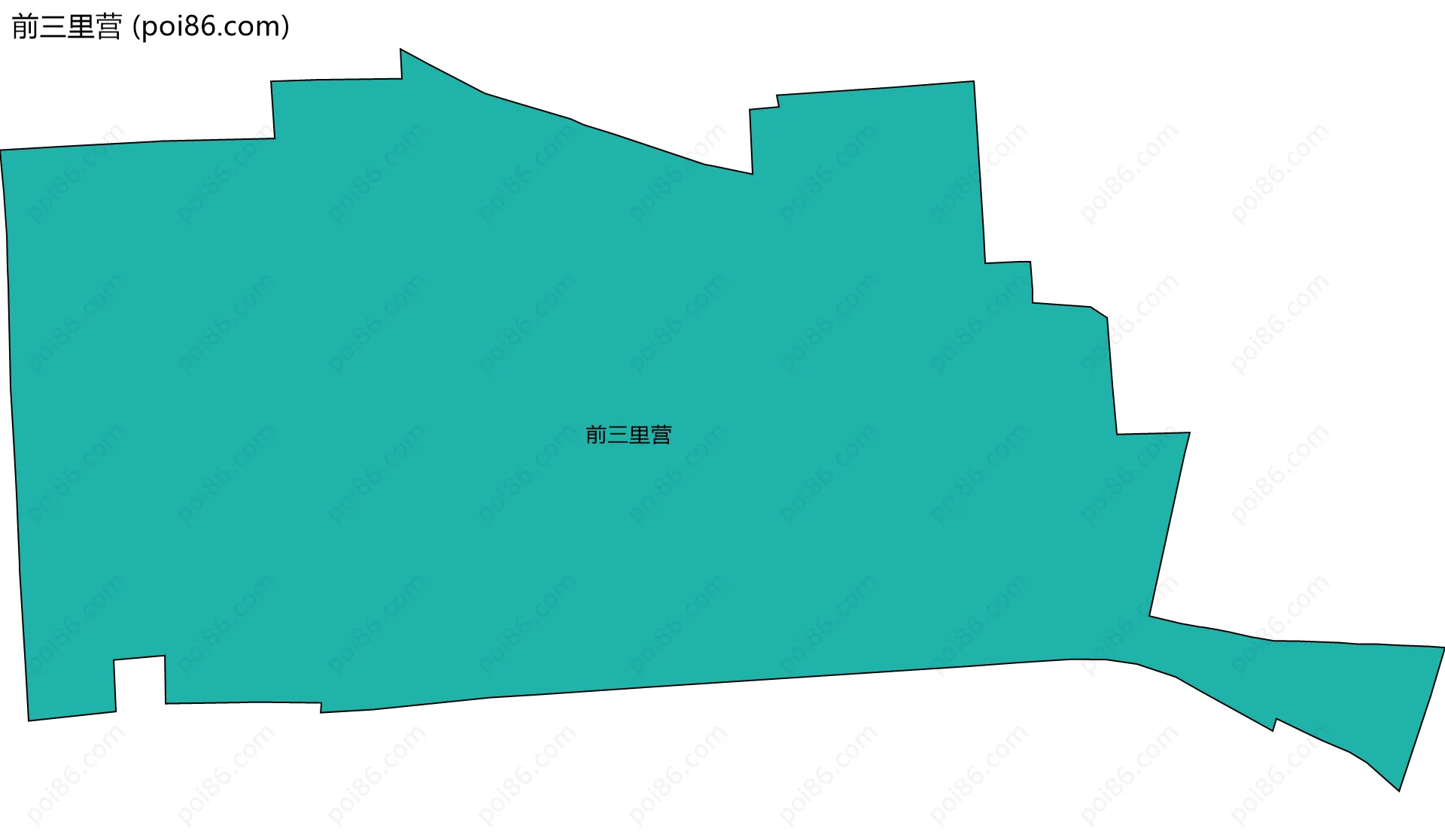 前三里营边界地图