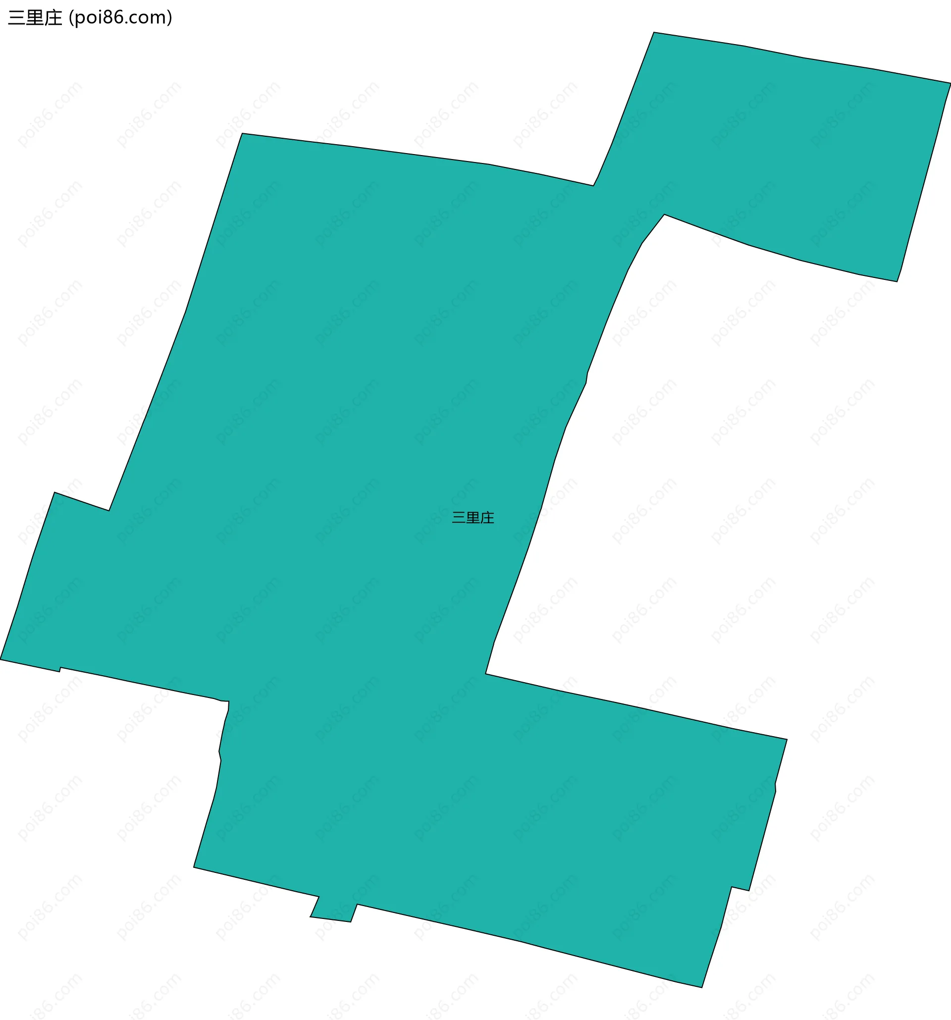 三里庄边界地图