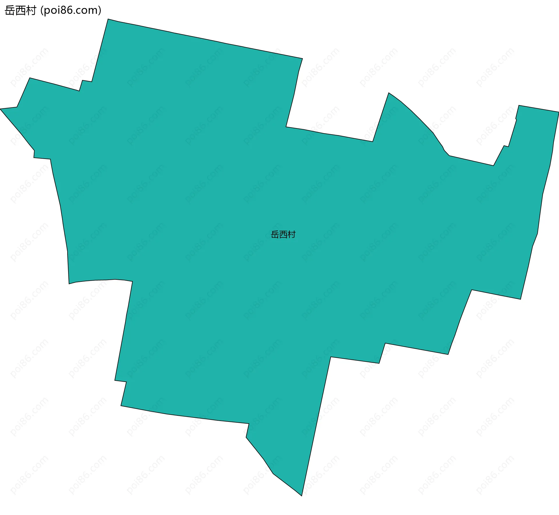 岳西村边界地图