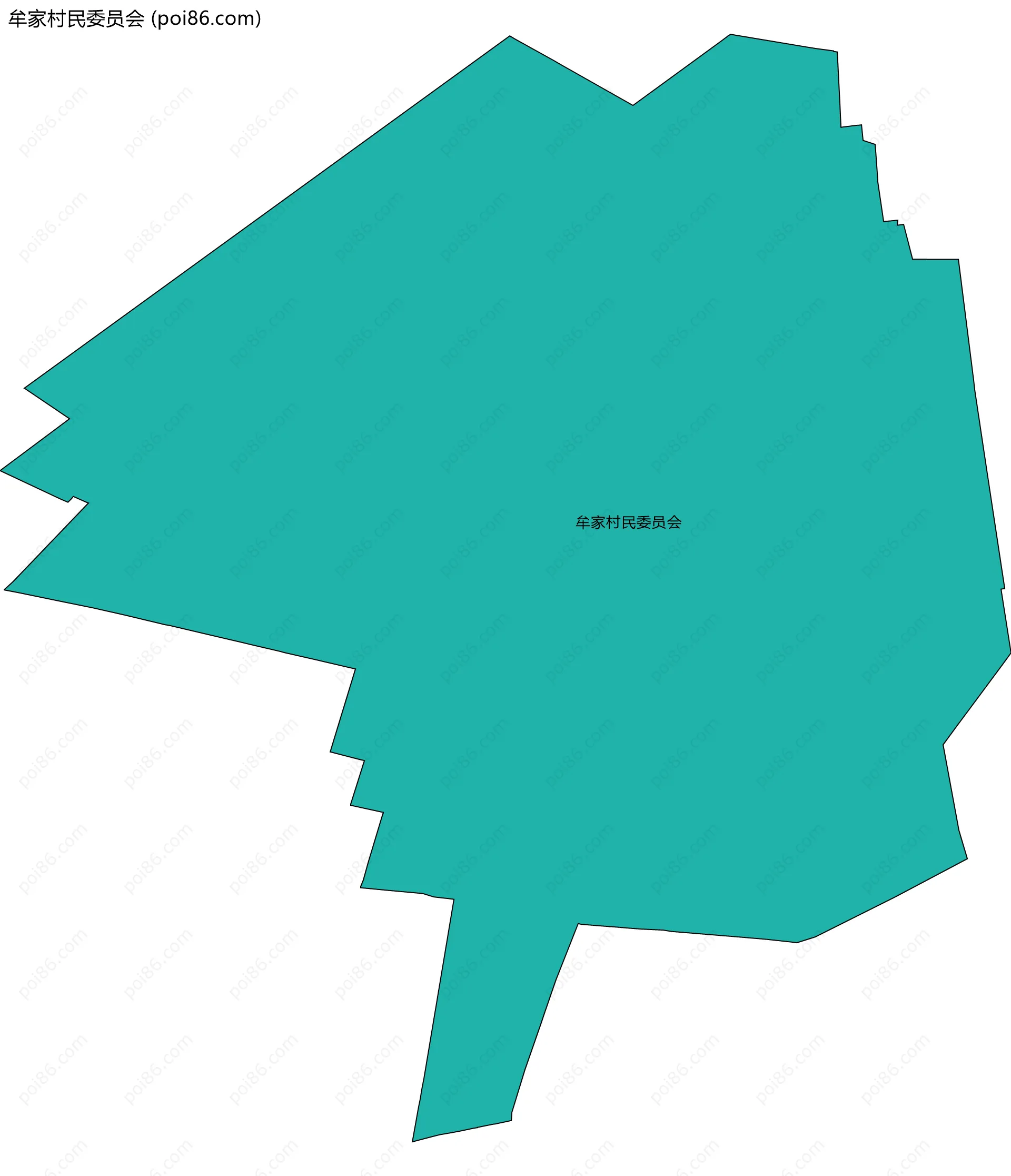 牟家村民委员会边界地图