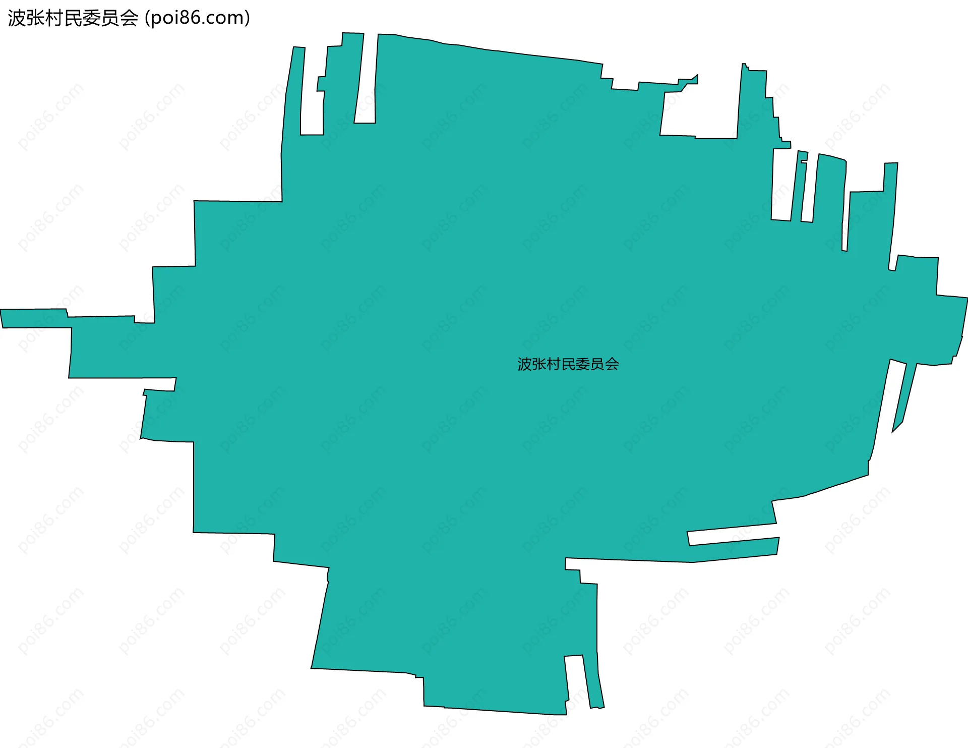 波张村民委员会边界地图