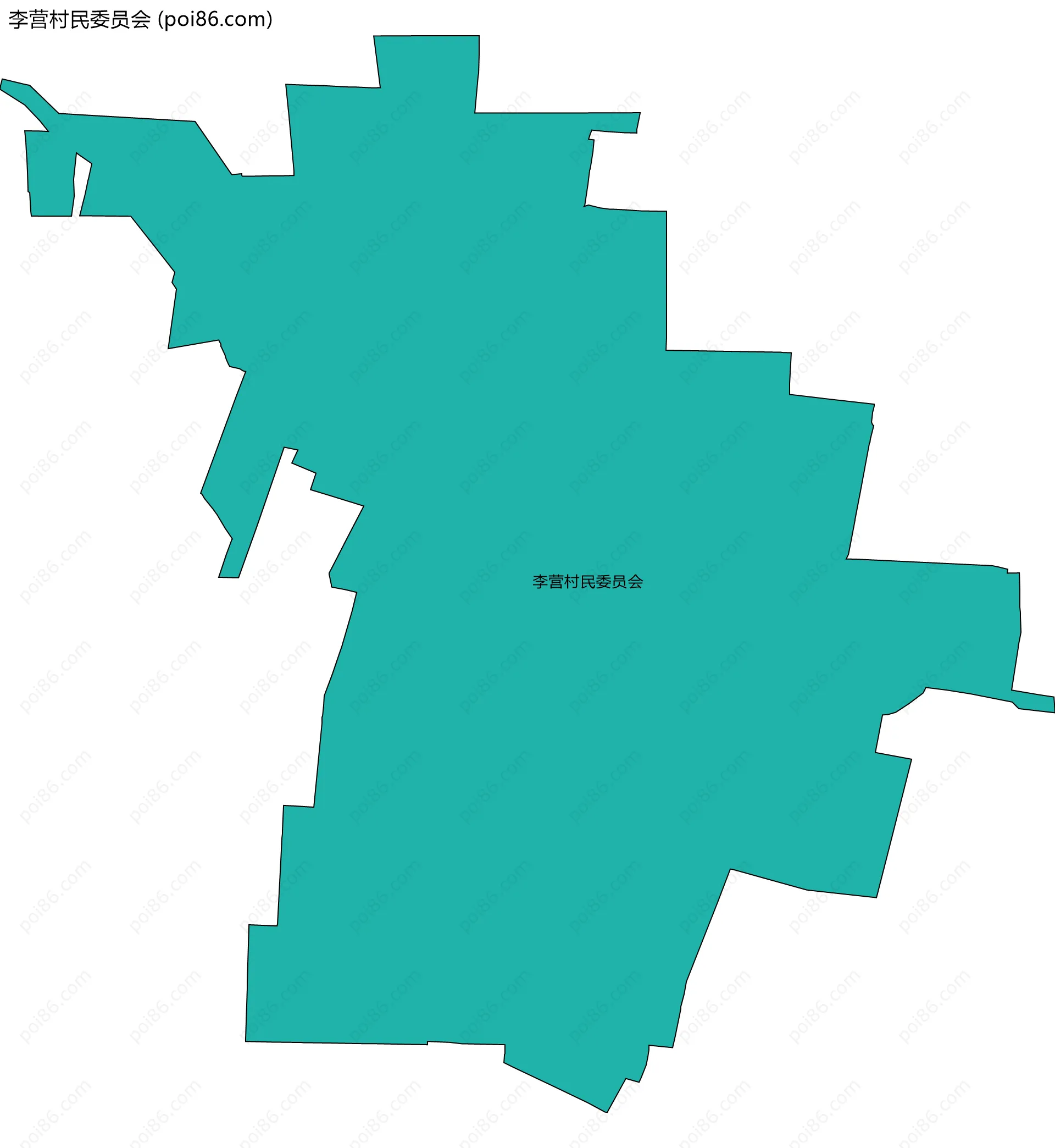 李营村民委员会边界地图