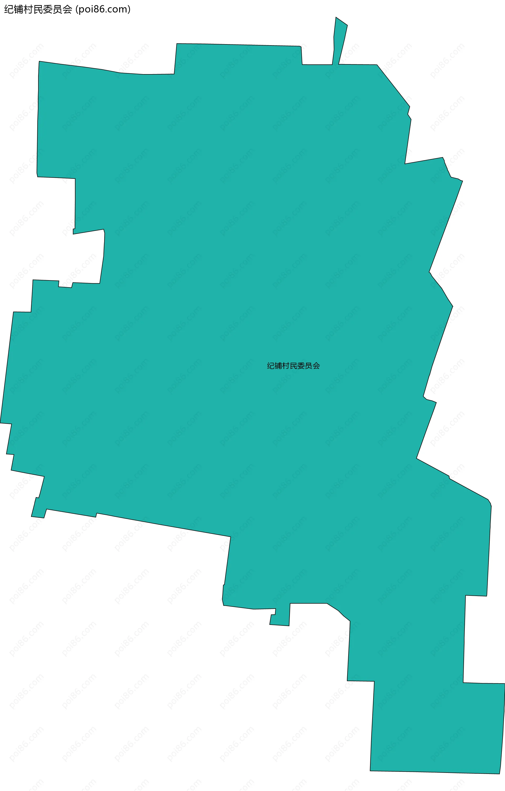 纪铺村民委员会边界地图