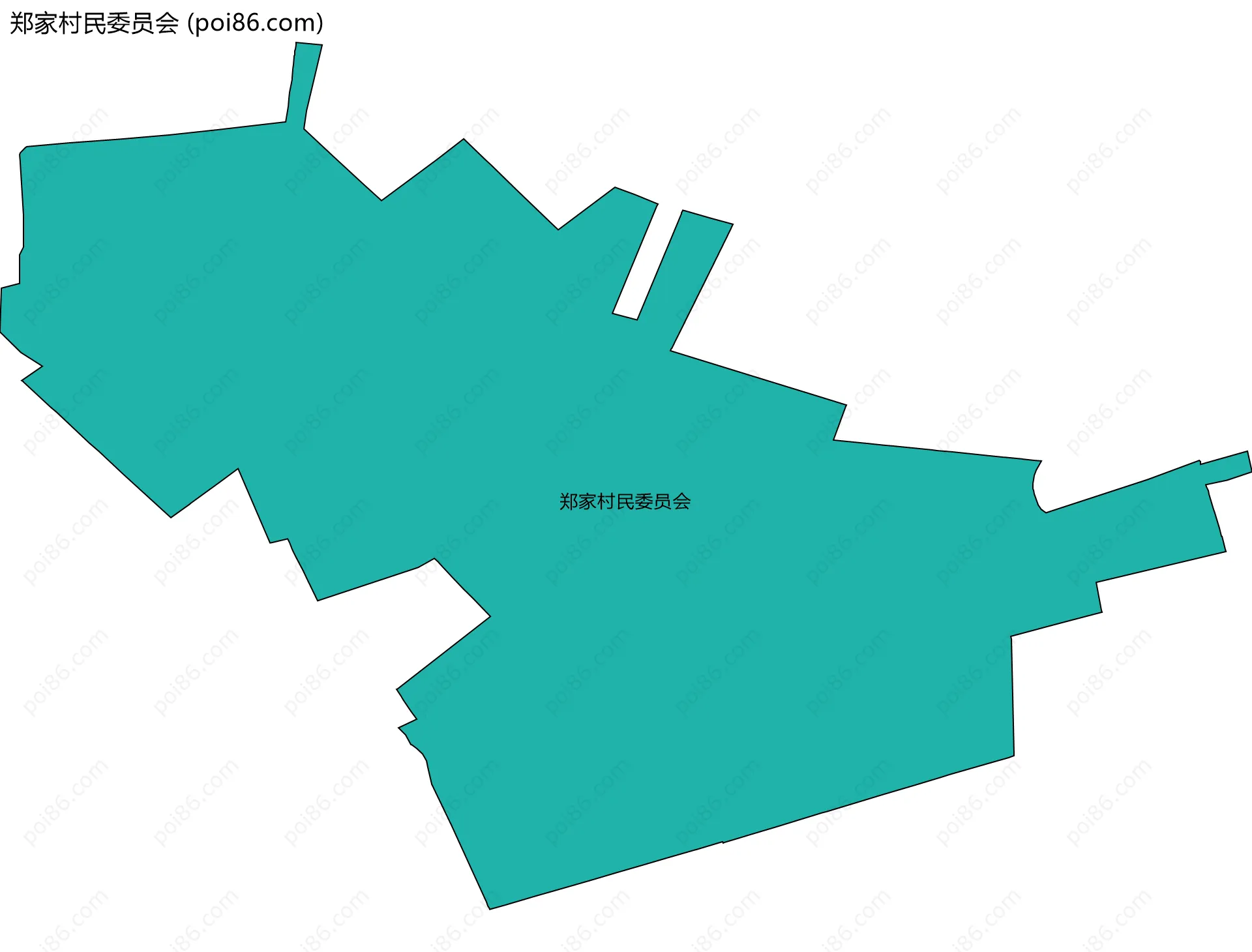 郑家村民委员会边界地图