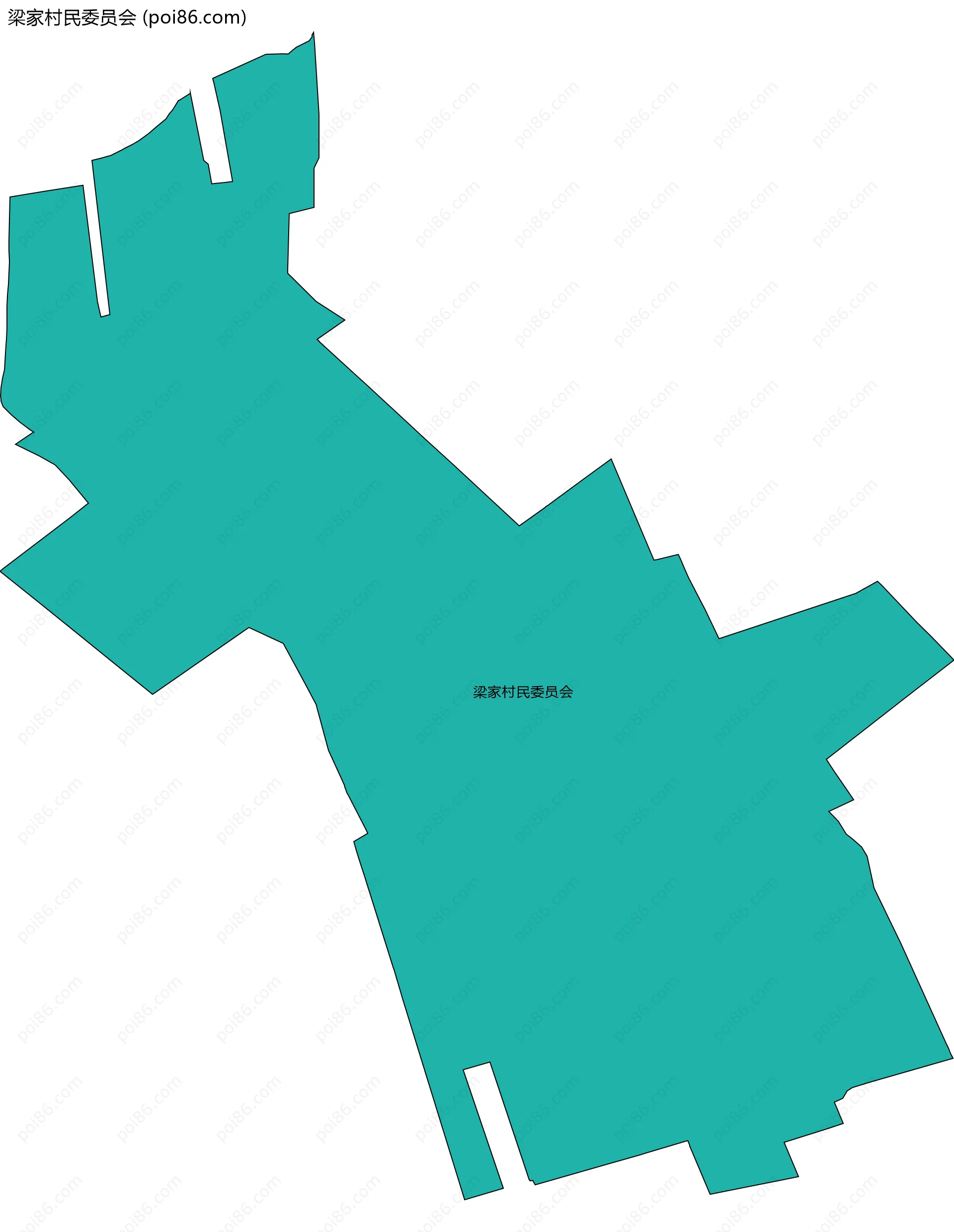 梁家村民委员会边界地图