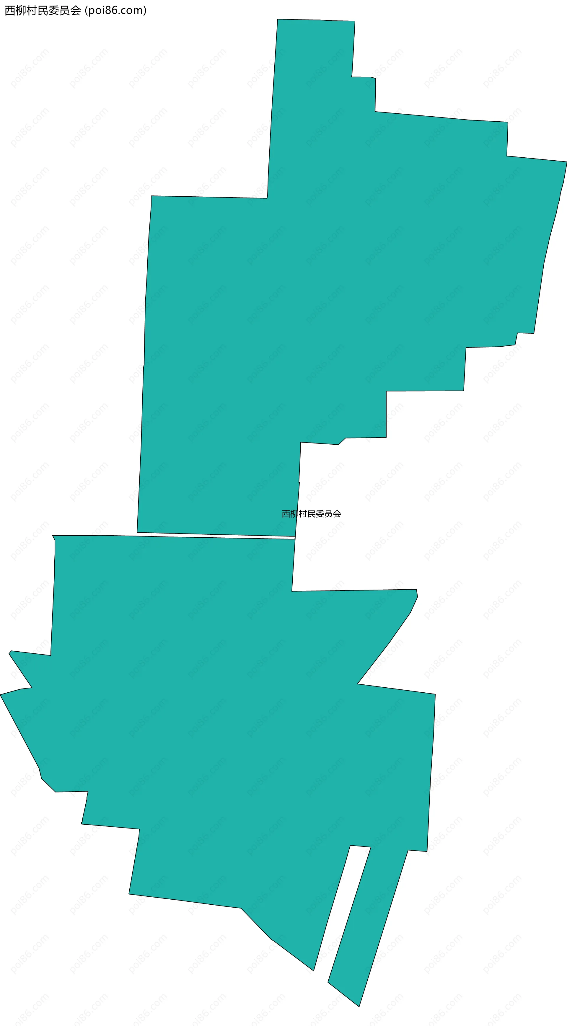 西柳村民委员会边界地图