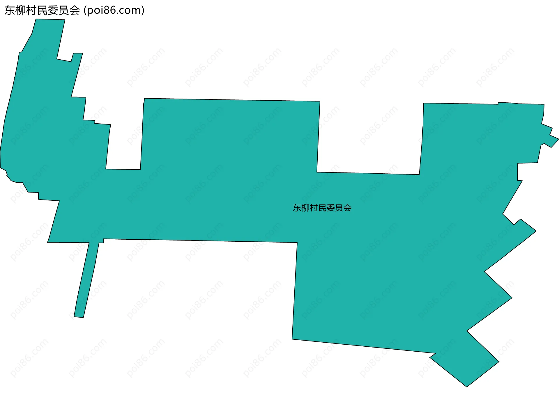 东柳村民委员会边界地图