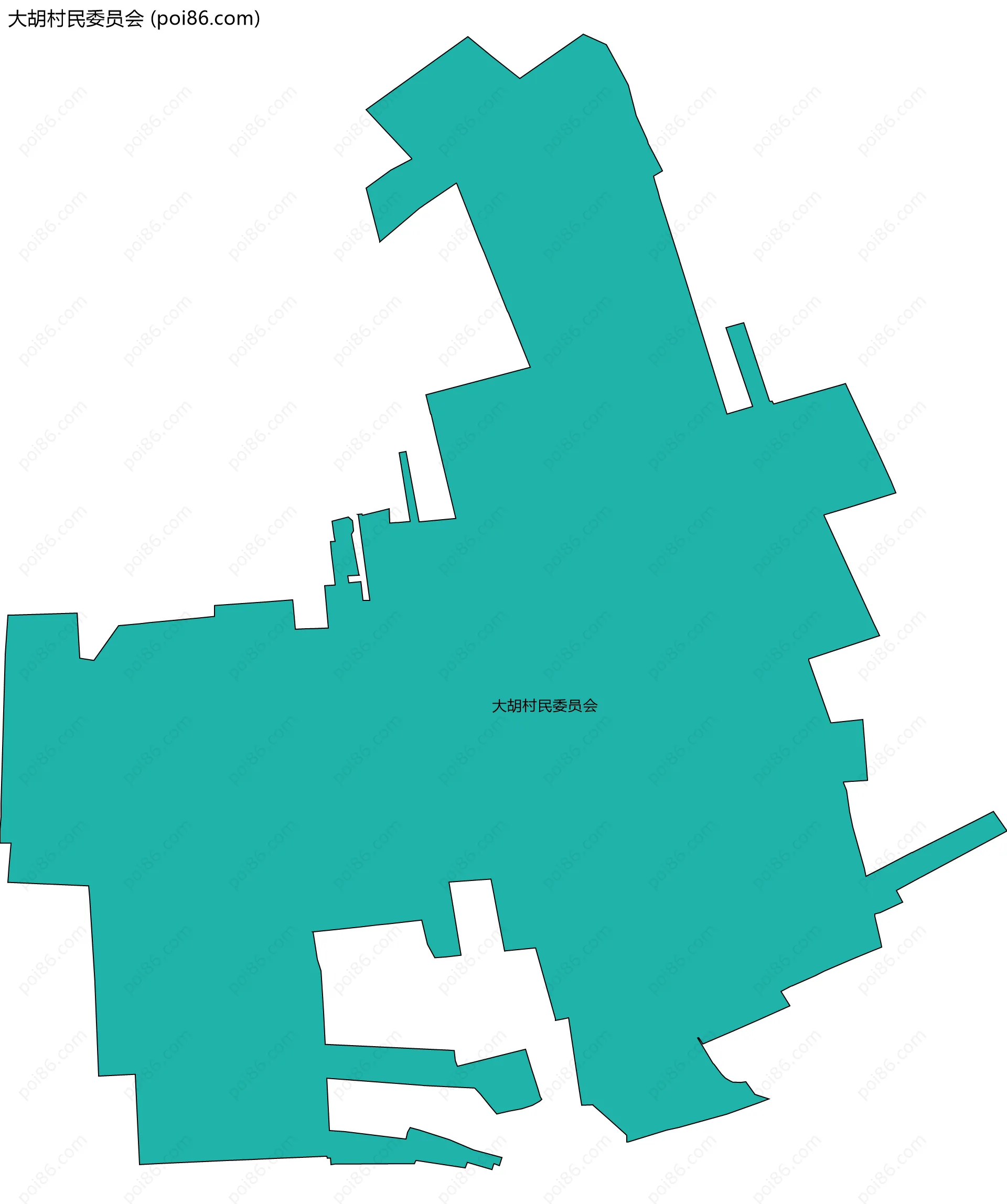 大胡村民委员会边界地图