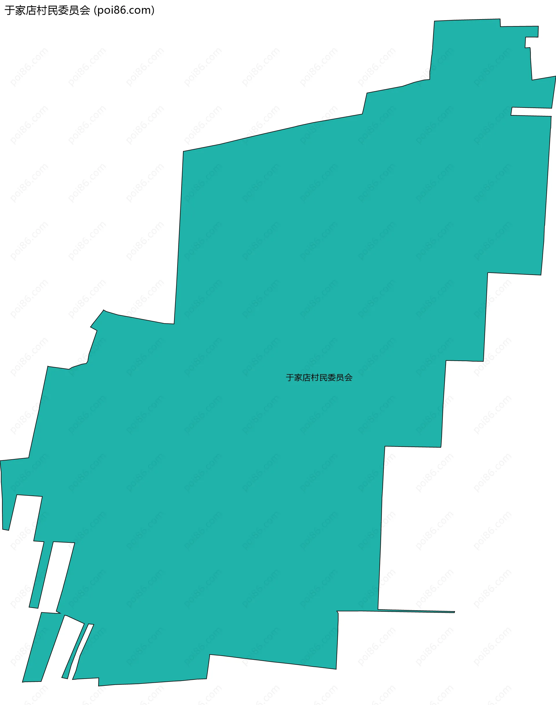 于家店村民委员会边界地图