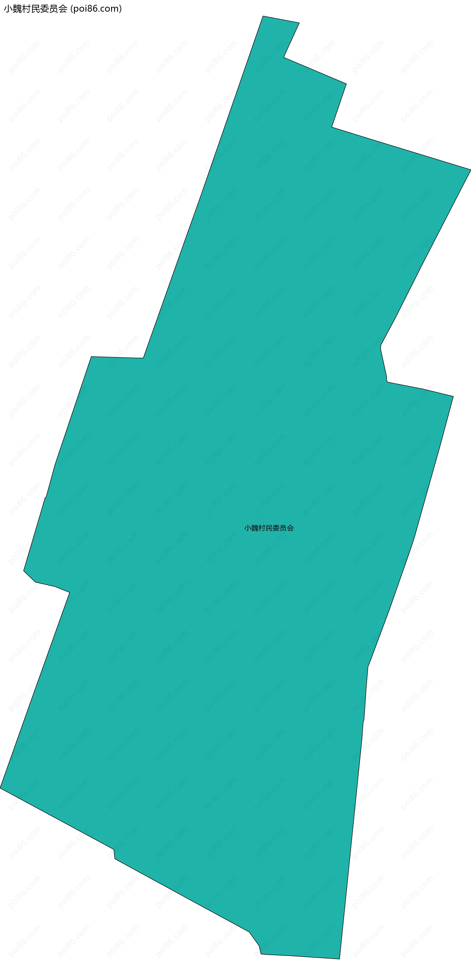 小魏村民委员会边界地图