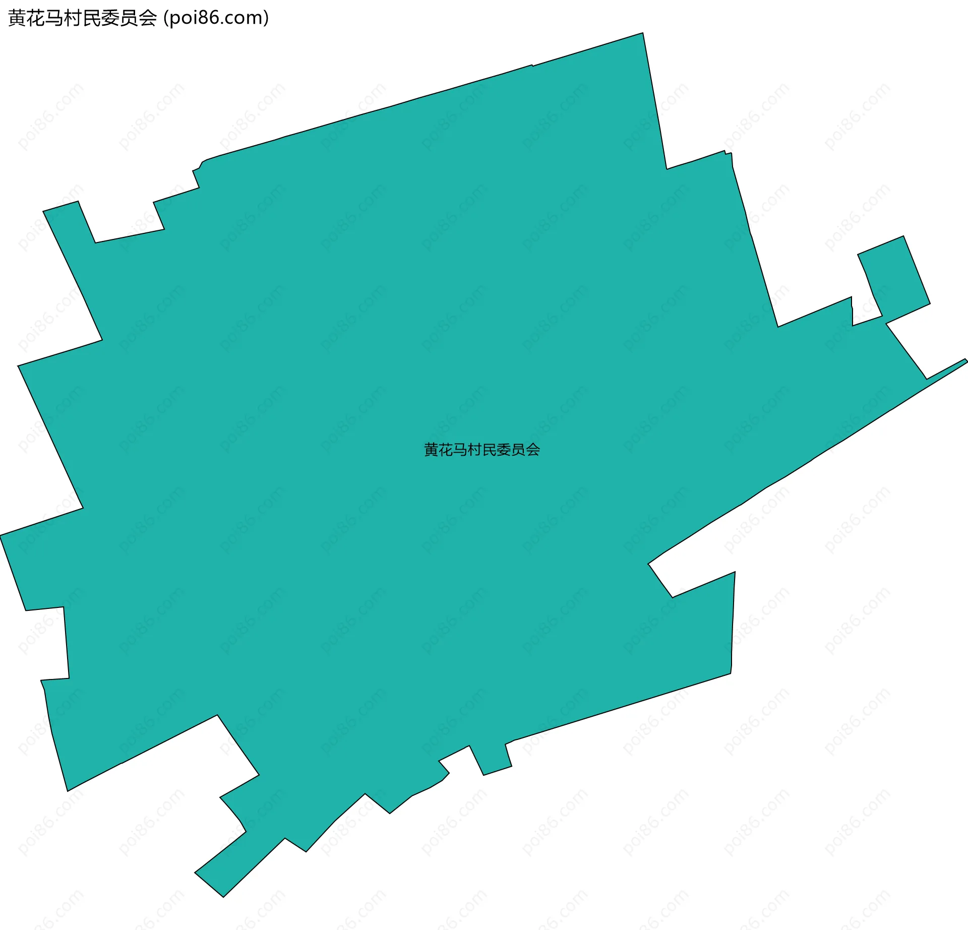 黄花马村民委员会边界地图