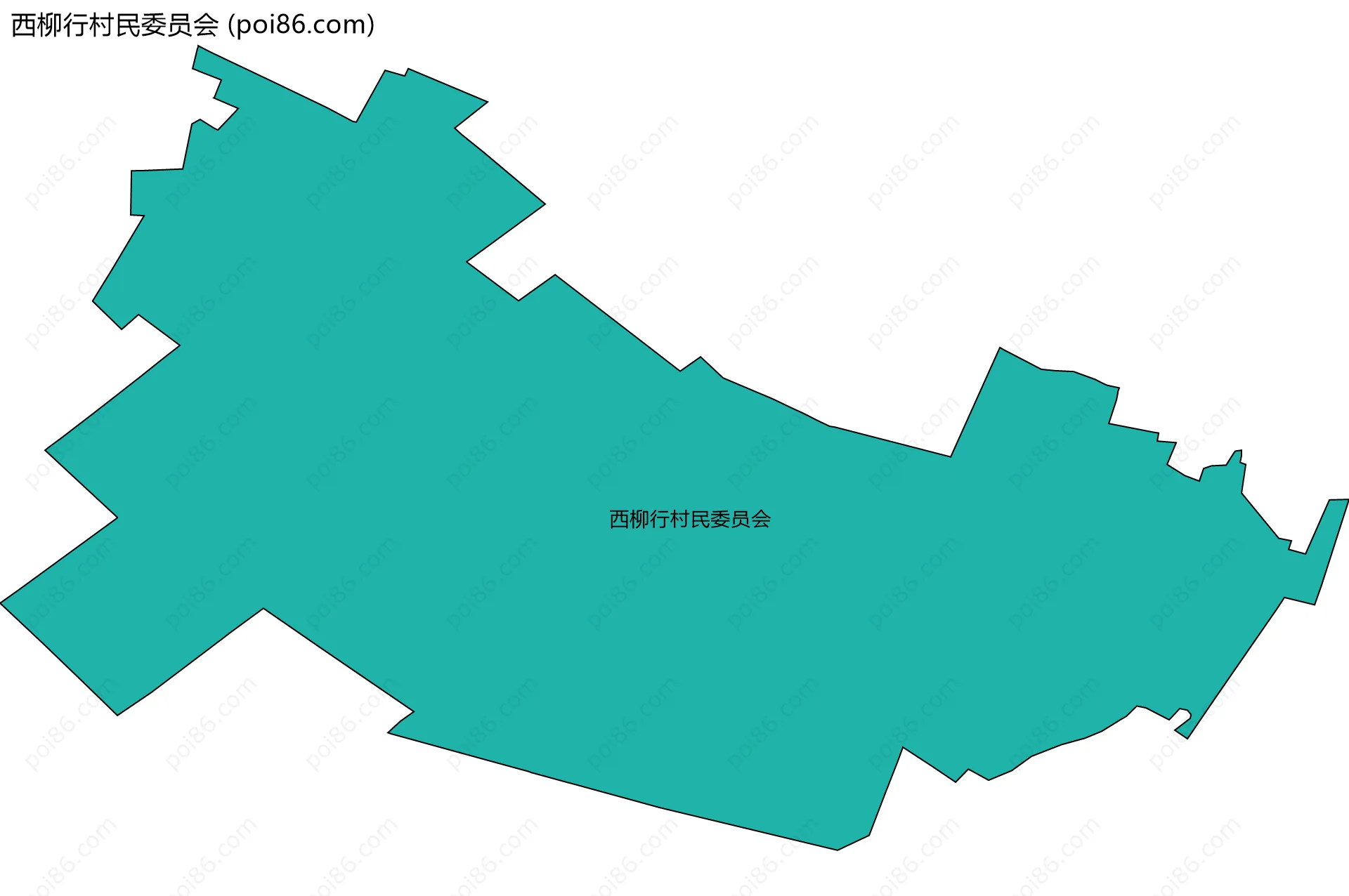 西柳行村民委员会边界地图