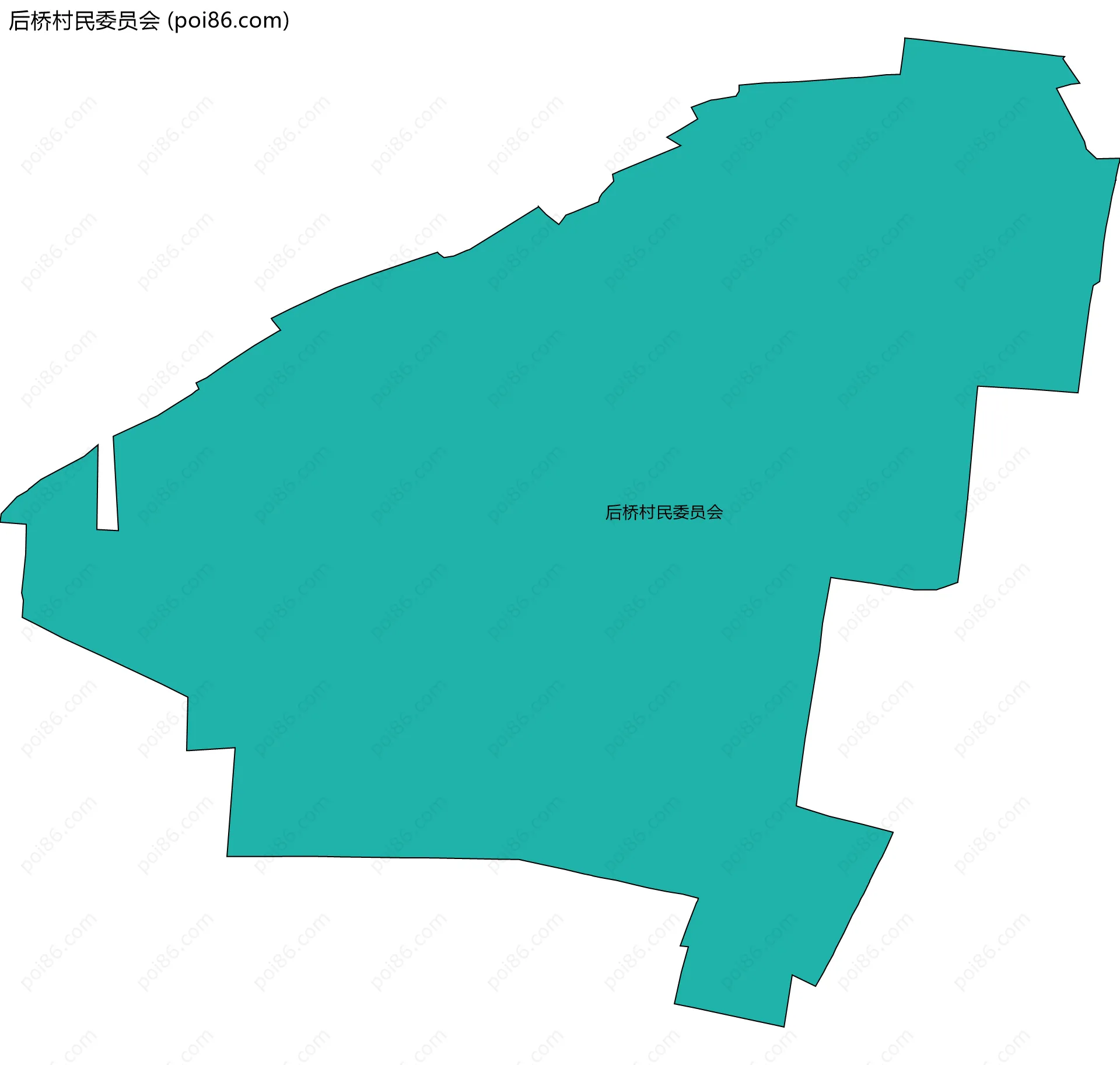 后桥村民委员会边界地图