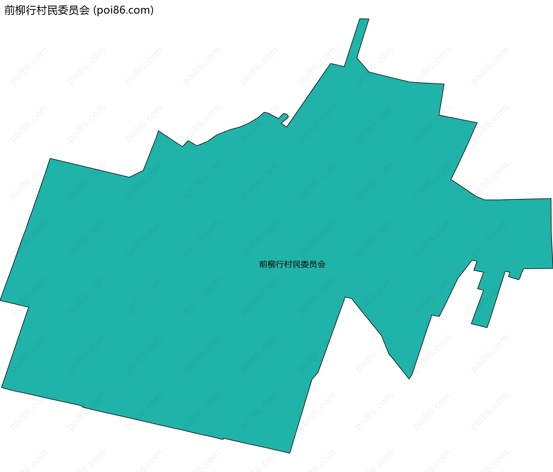 前柳行村民委员会边界地图