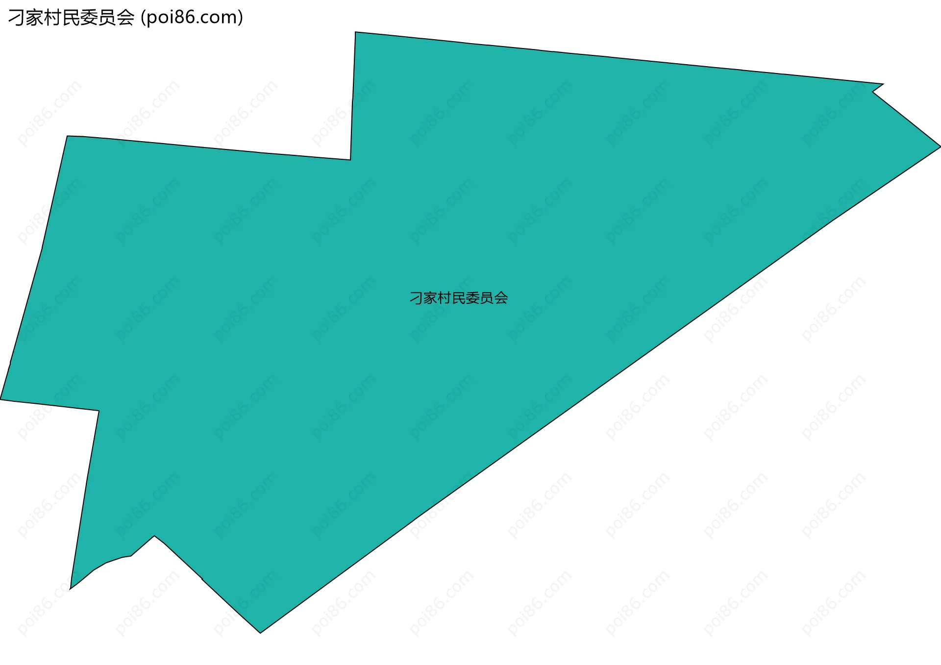 刁家村民委员会边界地图