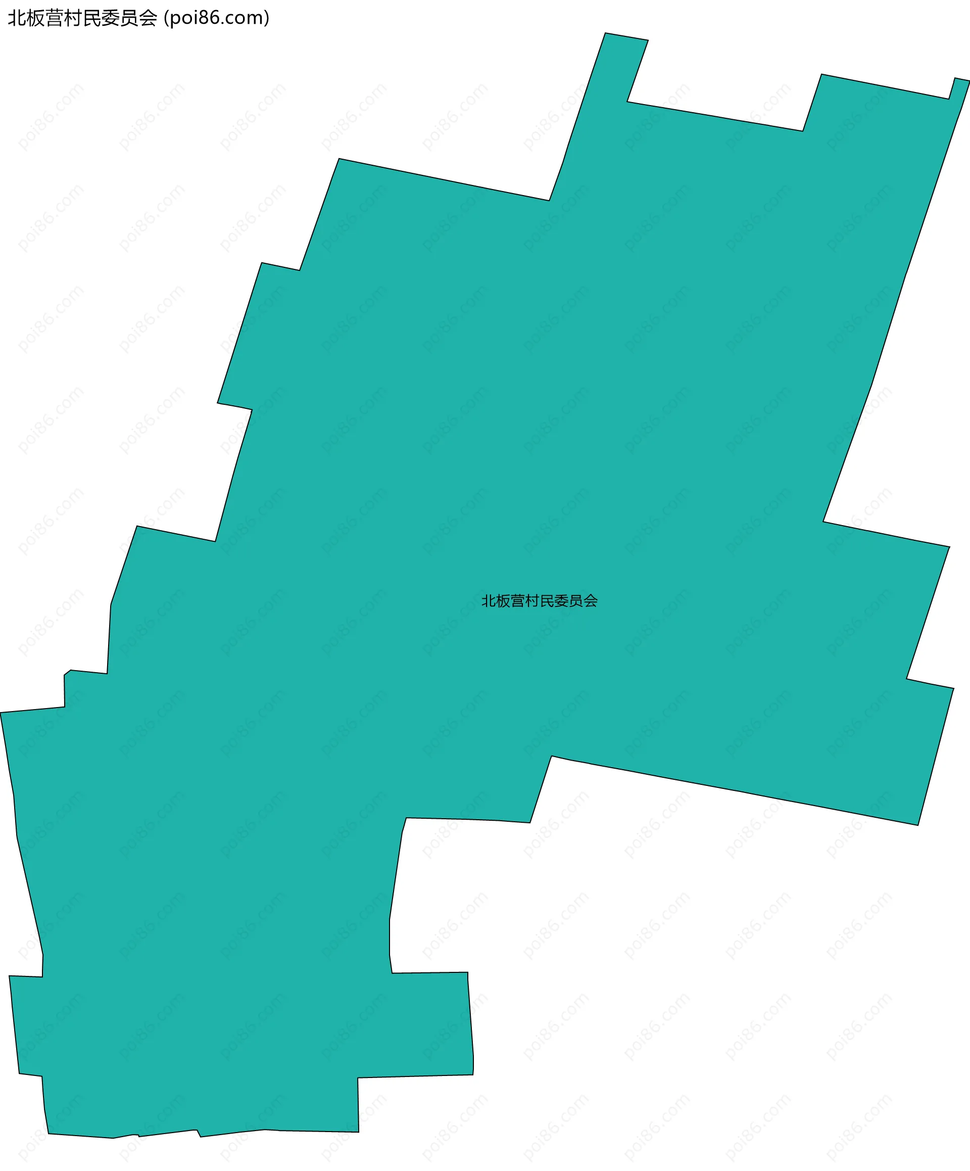 北板营村民委员会边界地图
