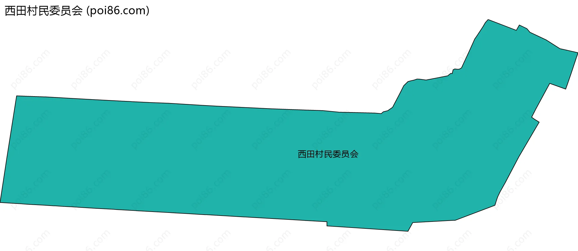 西田村民委员会边界地图