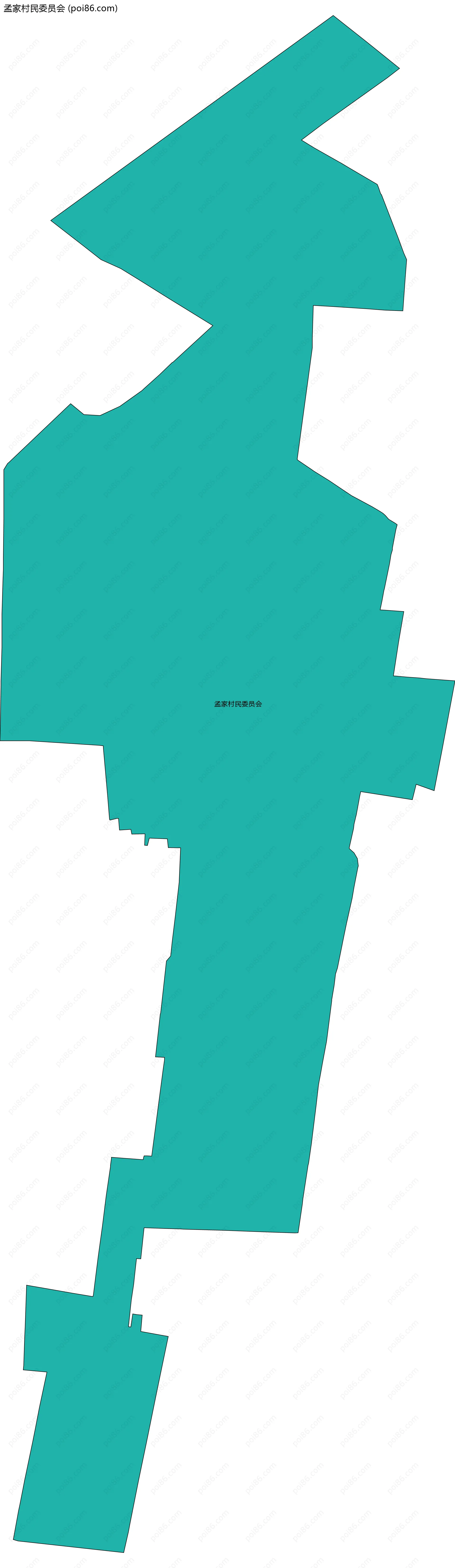 孟家村民委员会边界地图