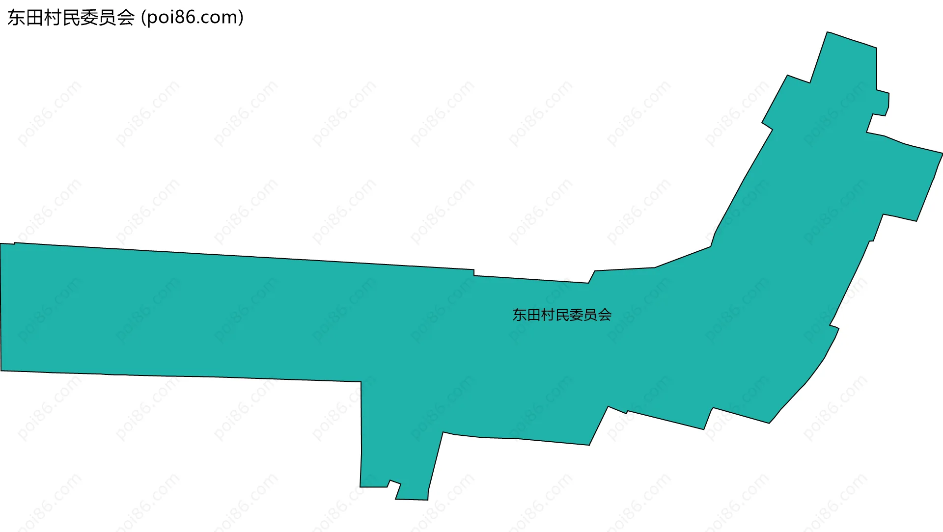 东田村民委员会边界地图