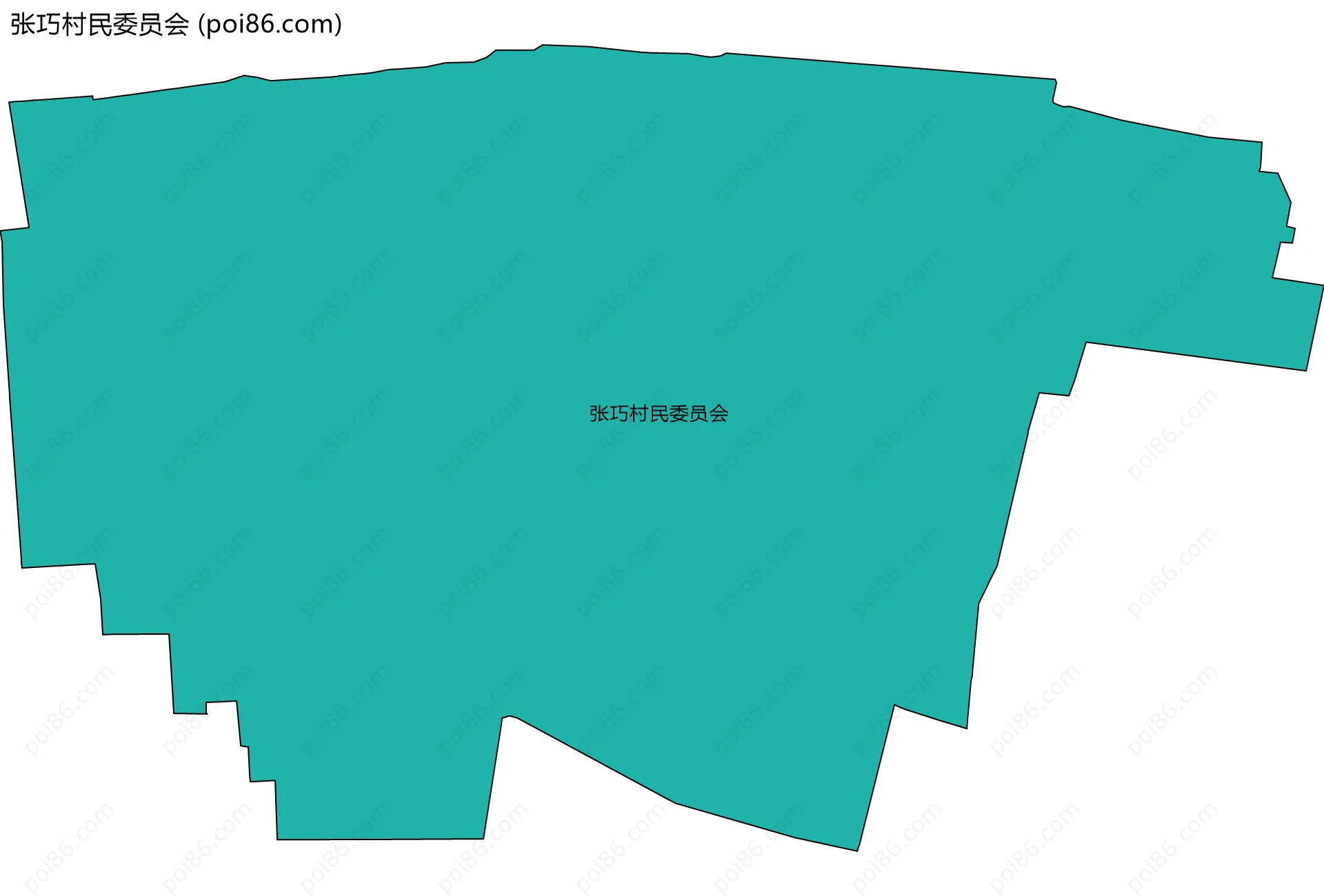 张巧村民委员会边界地图
