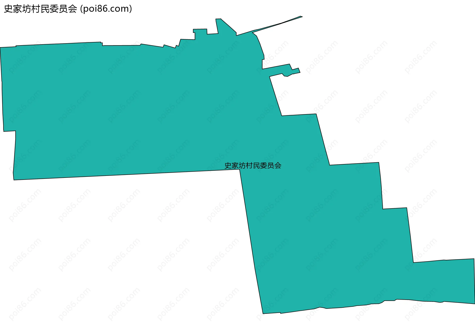 史家坊村民委员会边界地图