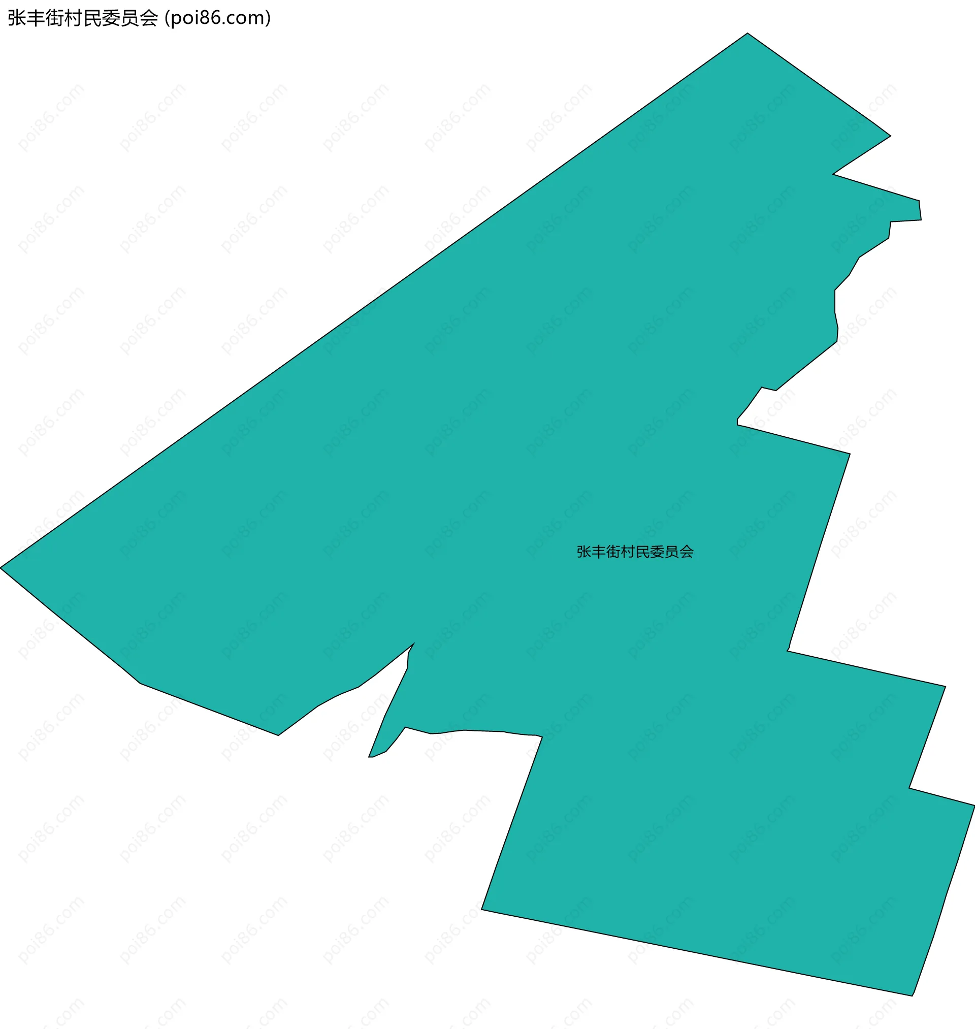 张丰街村民委员会边界地图
