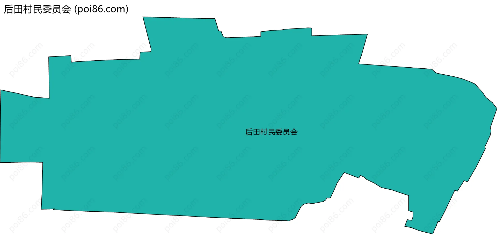 后田村民委员会边界地图