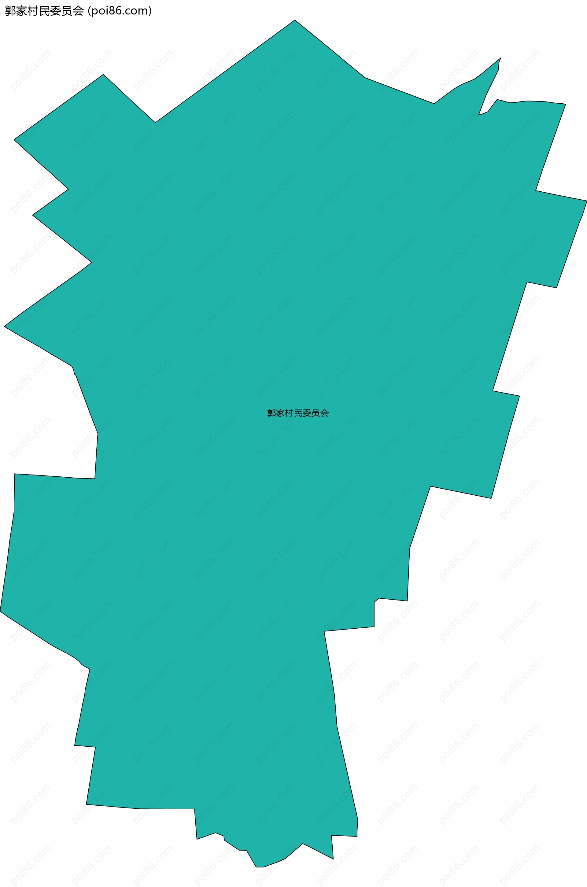 郭家村民委员会边界地图