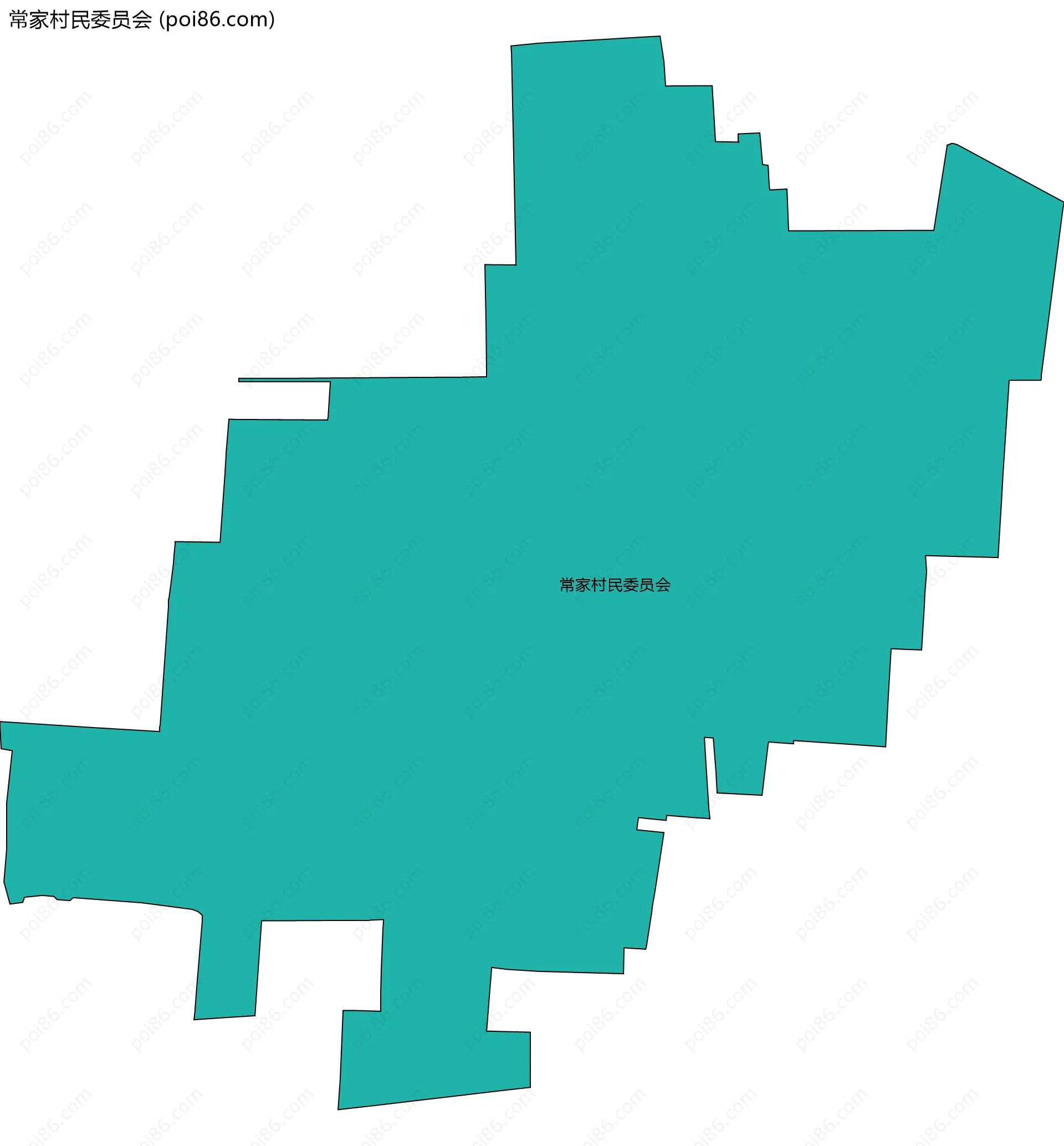 常家村民委员会边界地图