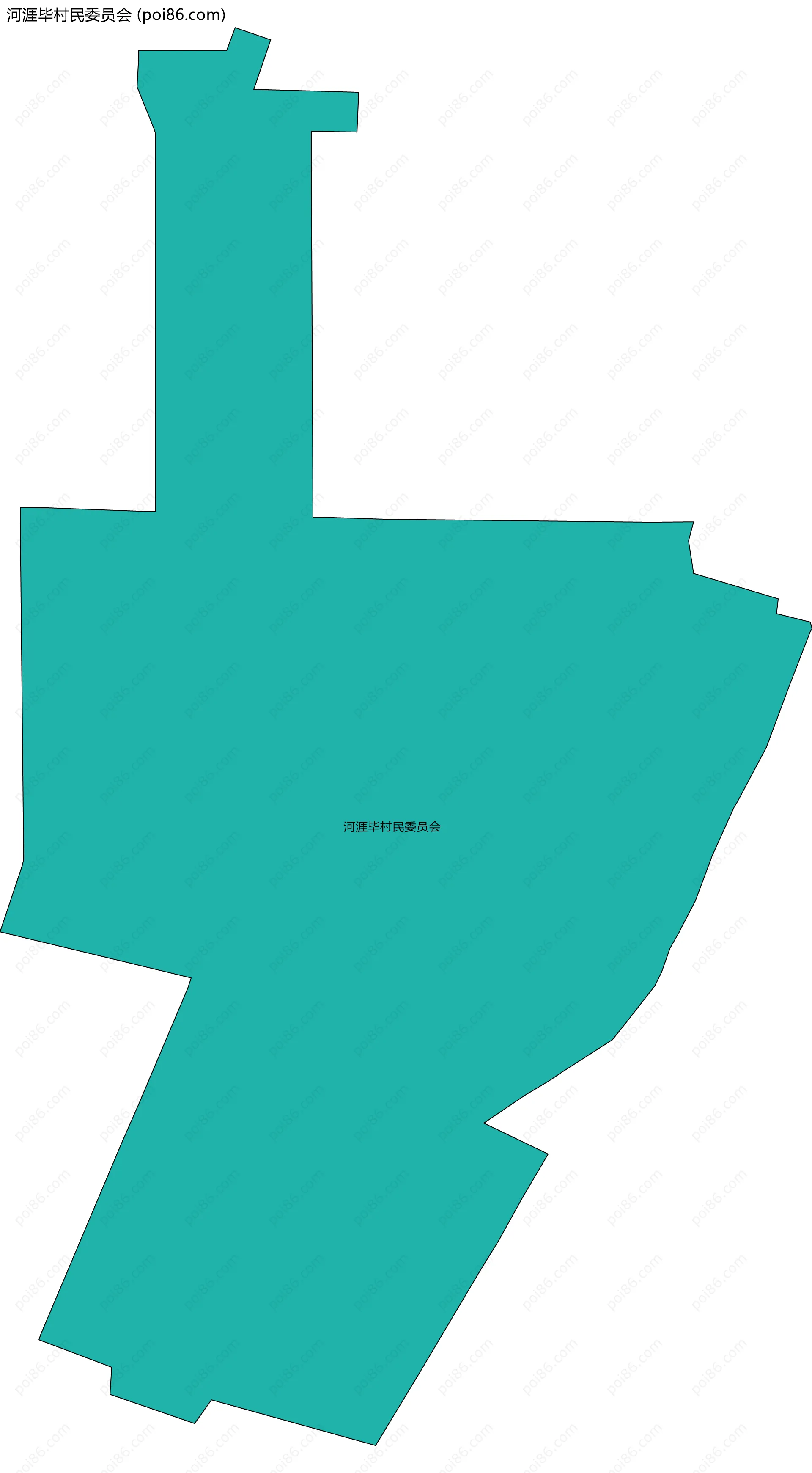 河涯毕村民委员会边界地图