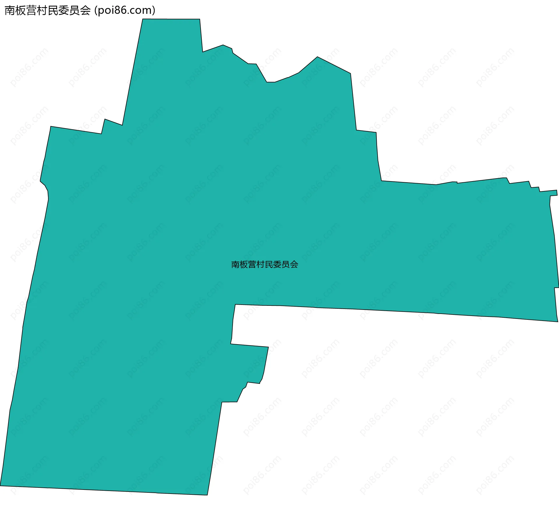 南板营村民委员会边界地图