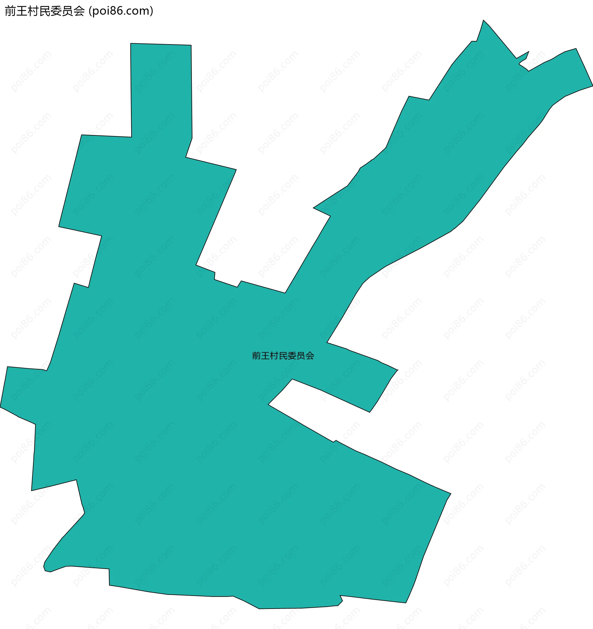 前王村民委员会边界地图