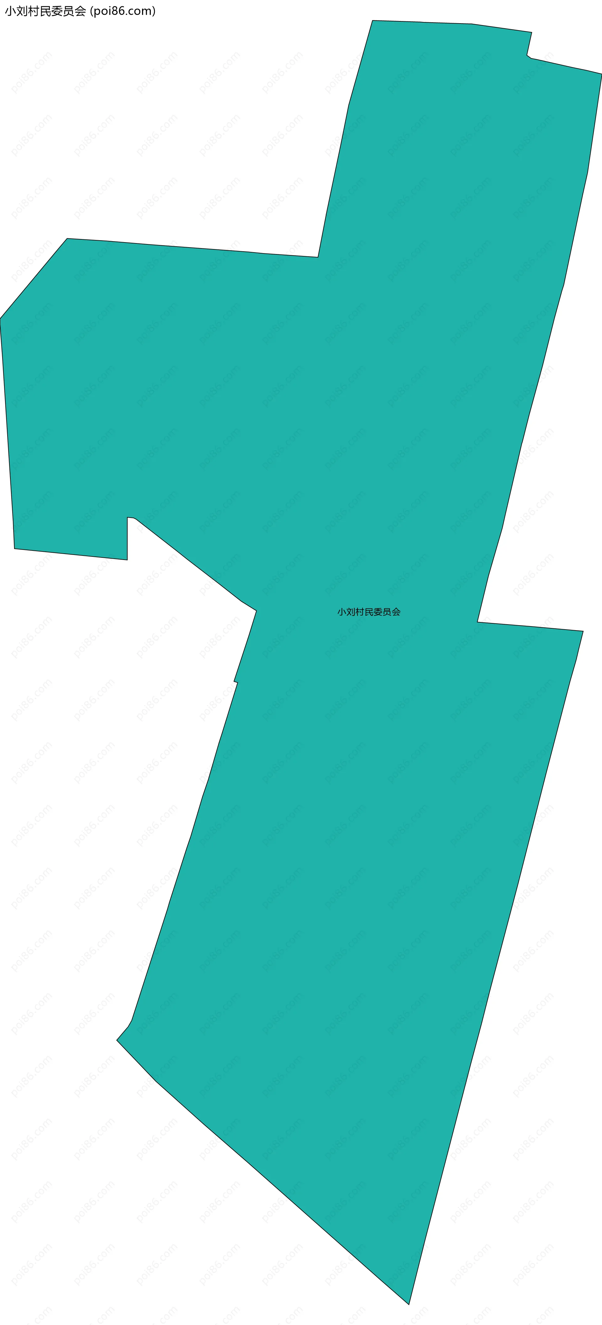 小刘村民委员会边界地图