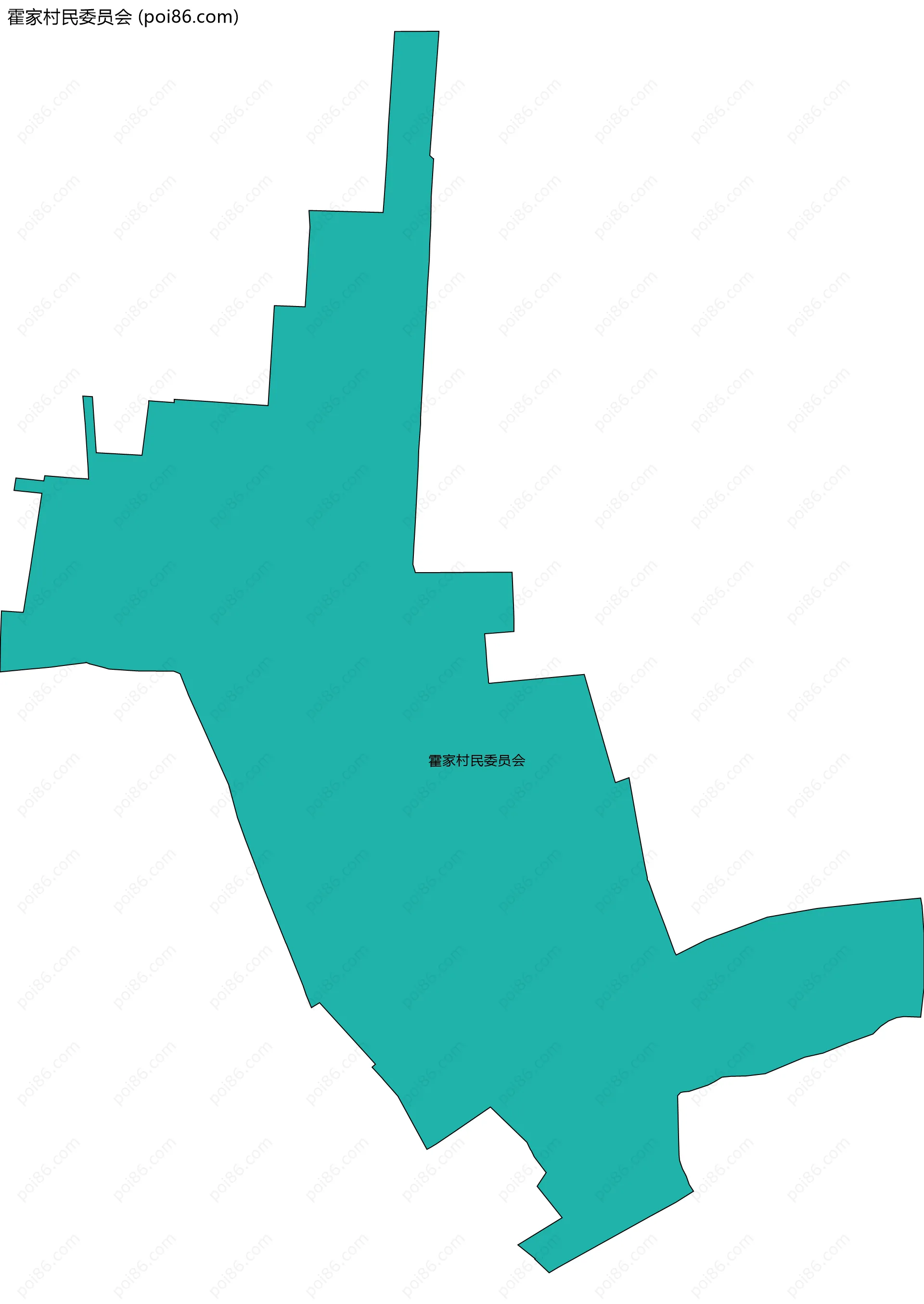 霍家村民委员会边界地图
