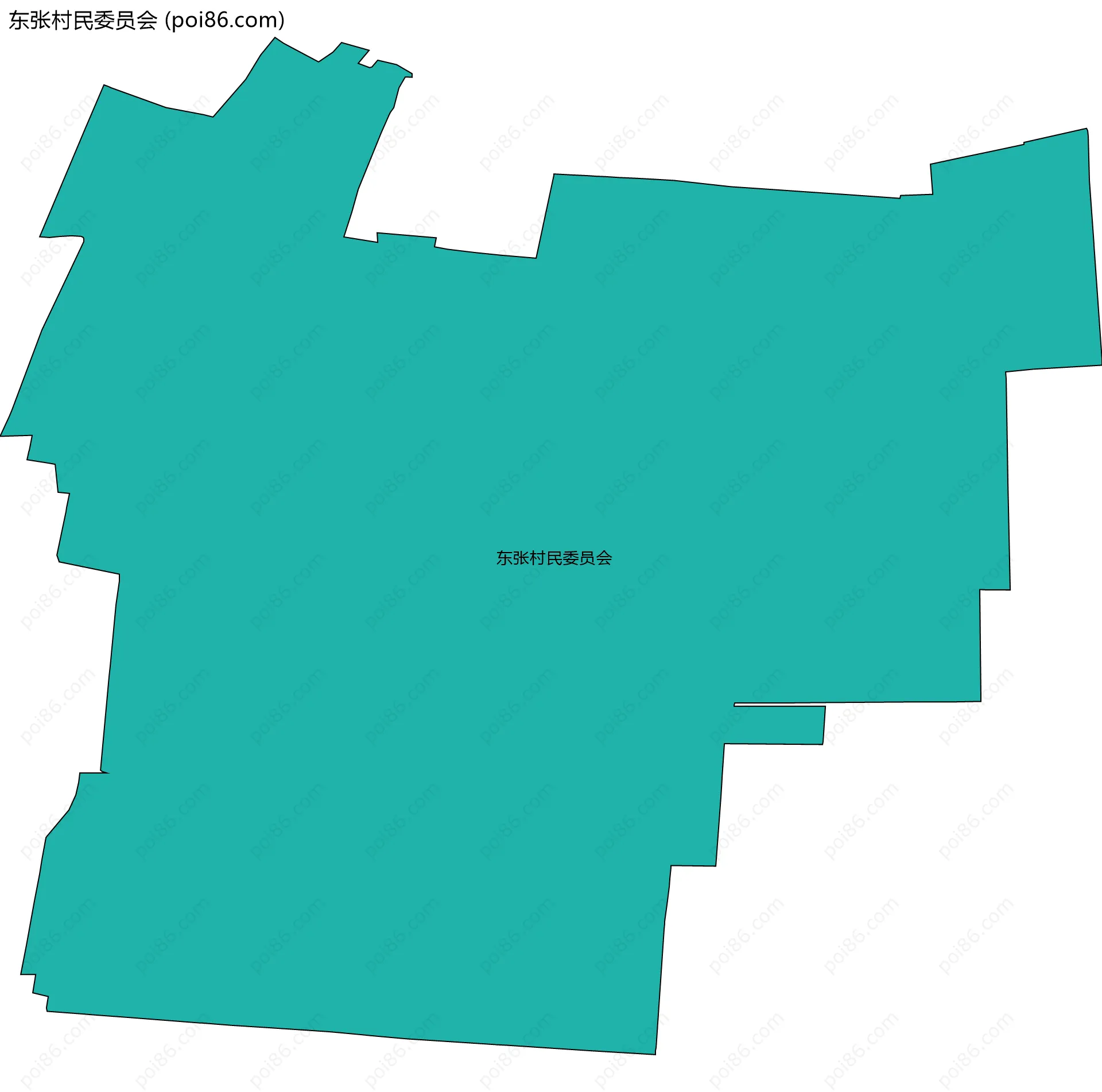 东张村民委员会边界地图